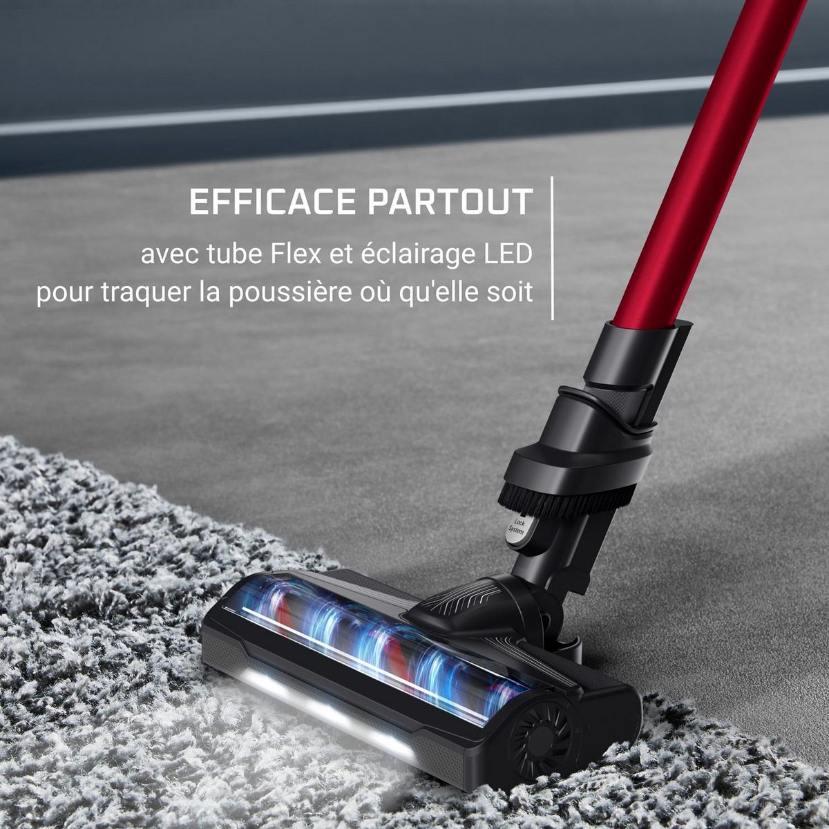 ROWENTA Aspirateur balai RH6A83WO - Rouge