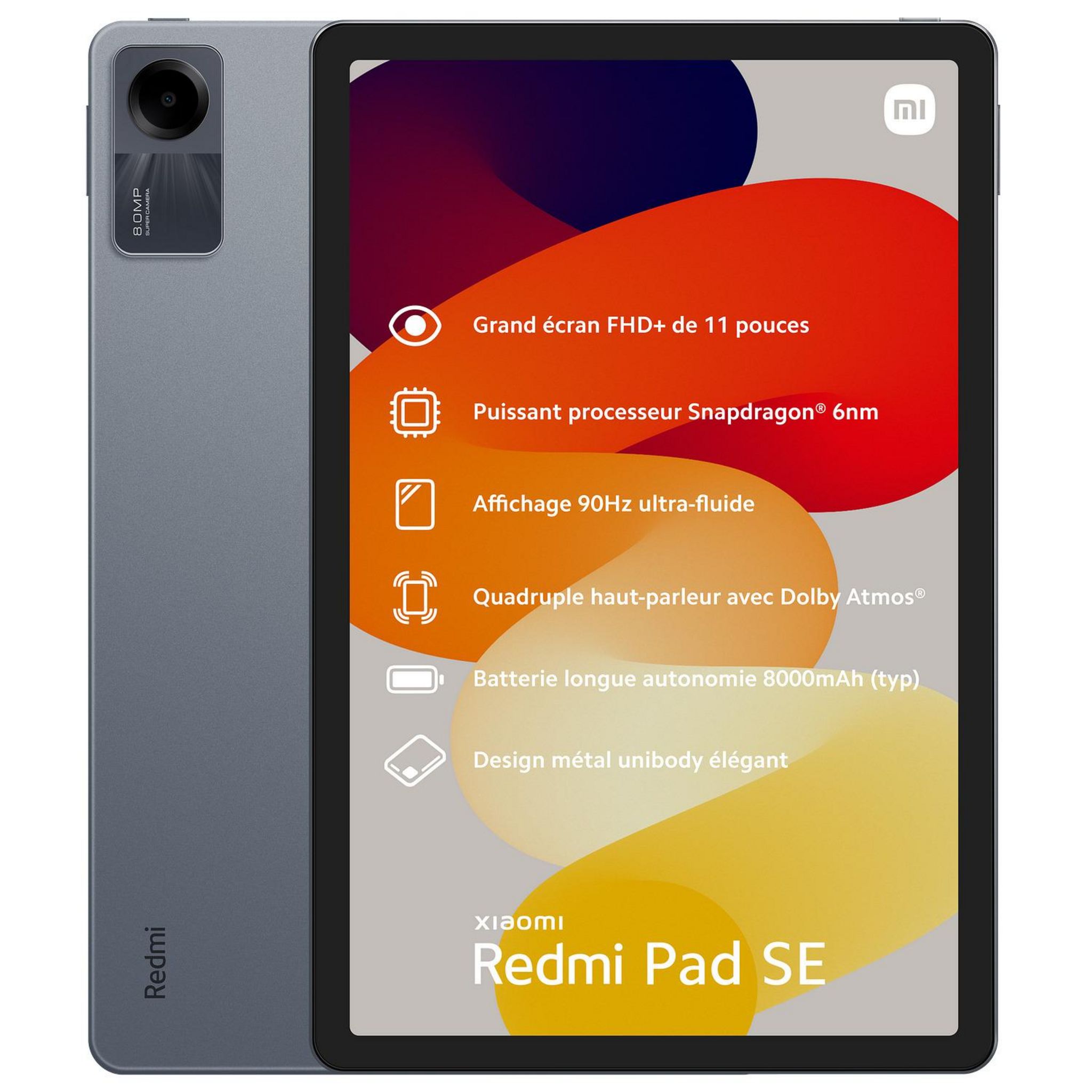 Voir la diapositive 2 : XIAOMI Tablette Tactile Redmi Pad SE 4Go 128Go - Gris