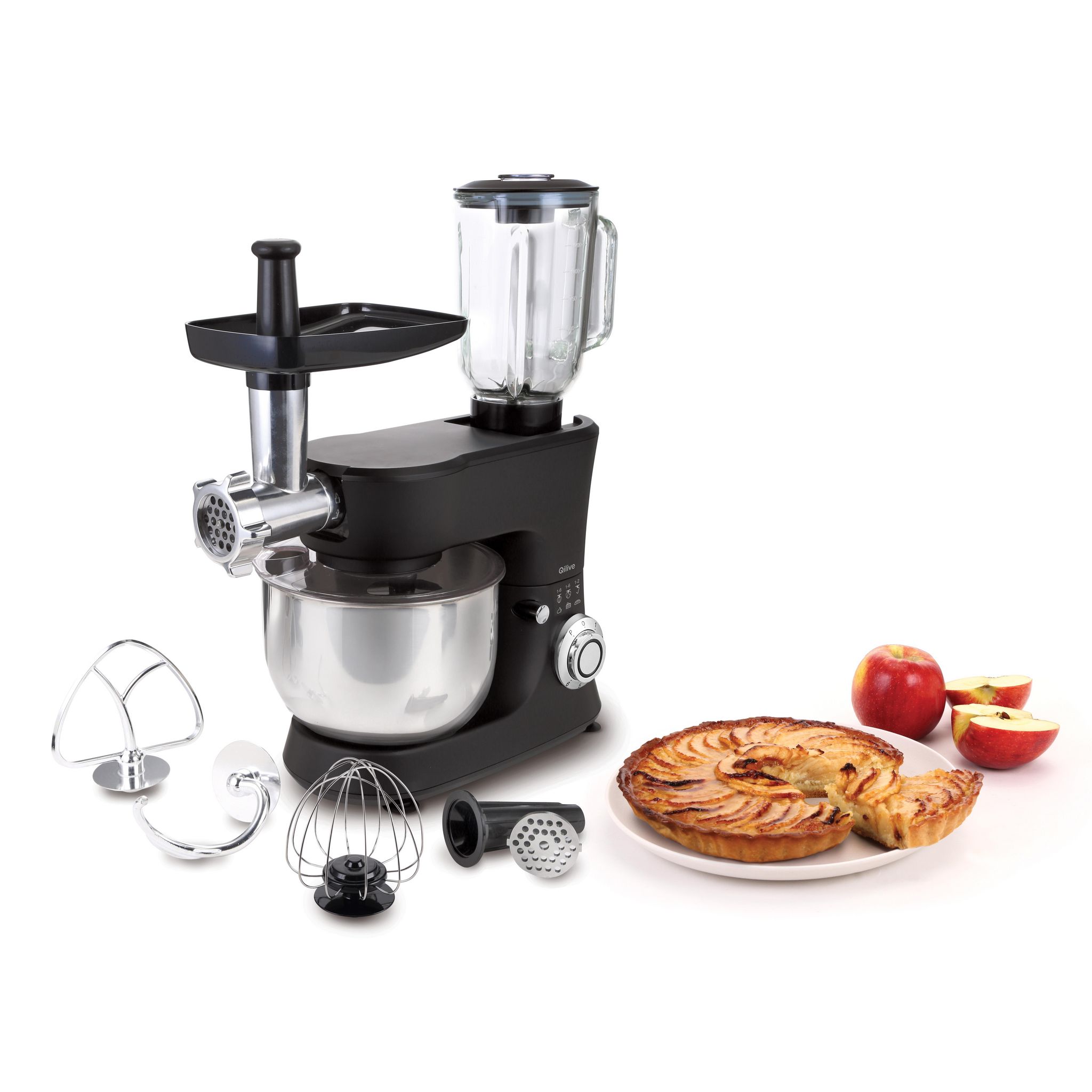 QILIVE Robot pâtissier multifonction Q.5122 - Noir