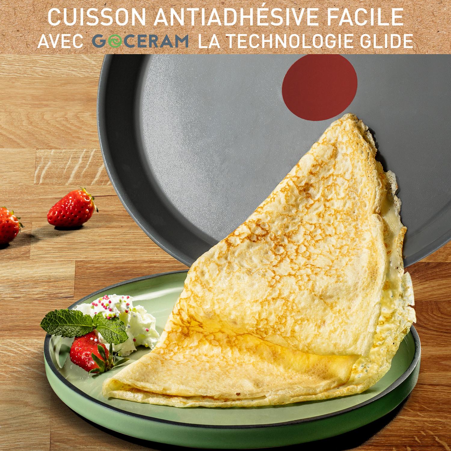 Voir la diapositive 3 : TEFAL Crêpière 25 cm céramique DELICE tous feux dont induction