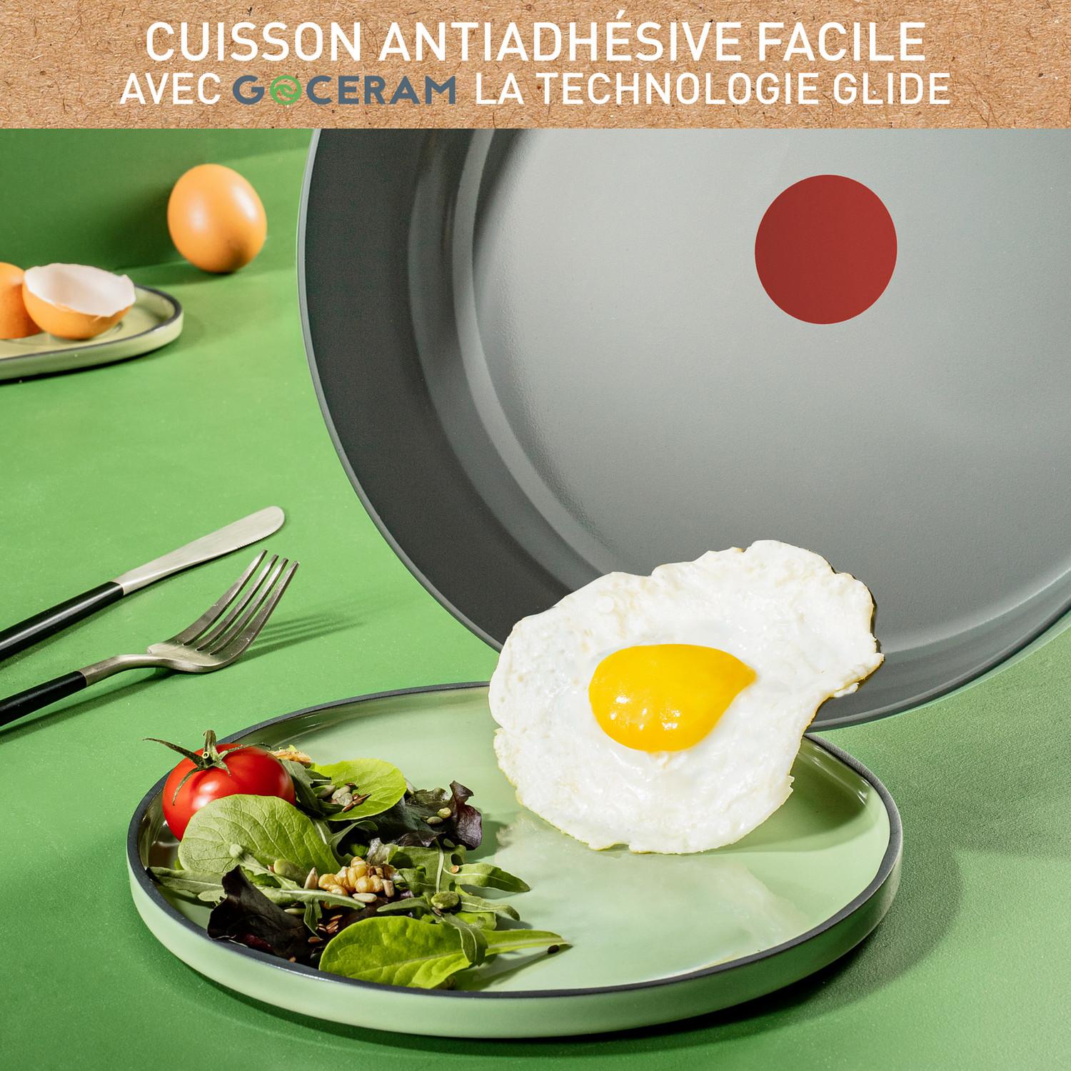 Voir la diapositive 3 : TEFAL Wok 28 cm céramique DELICE tous feux dont induction