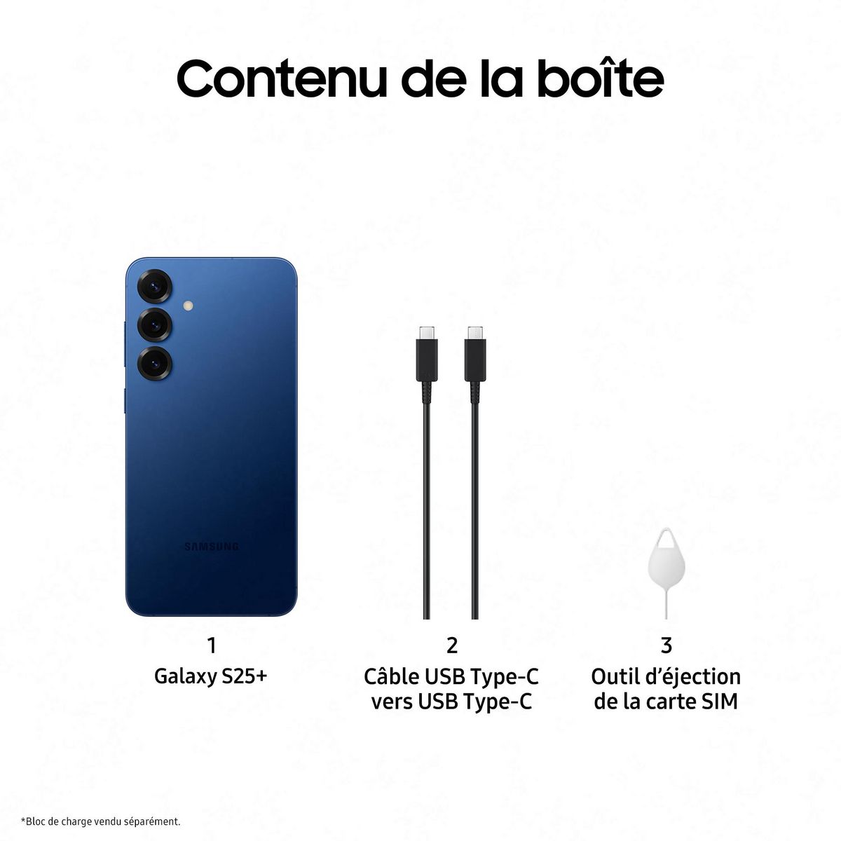 SAMSUNG Galaxy S25+ AI Smartphone 12GO / 512Go - Bleu nuit