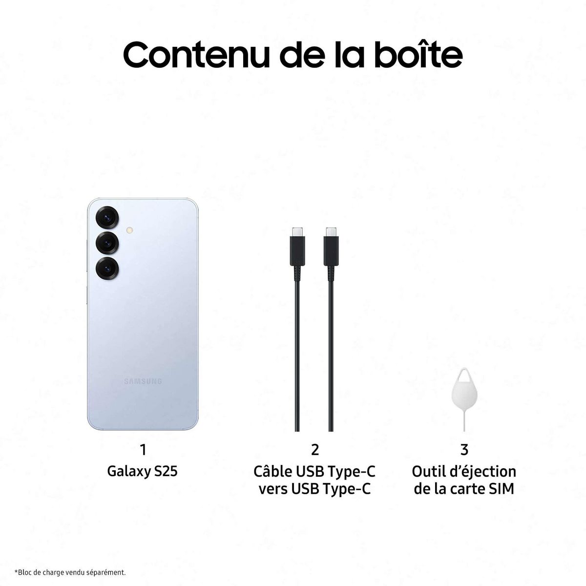 SAMSUNG Galaxy S25 AI Smartphone 12GO / 128Go- Bleu clair