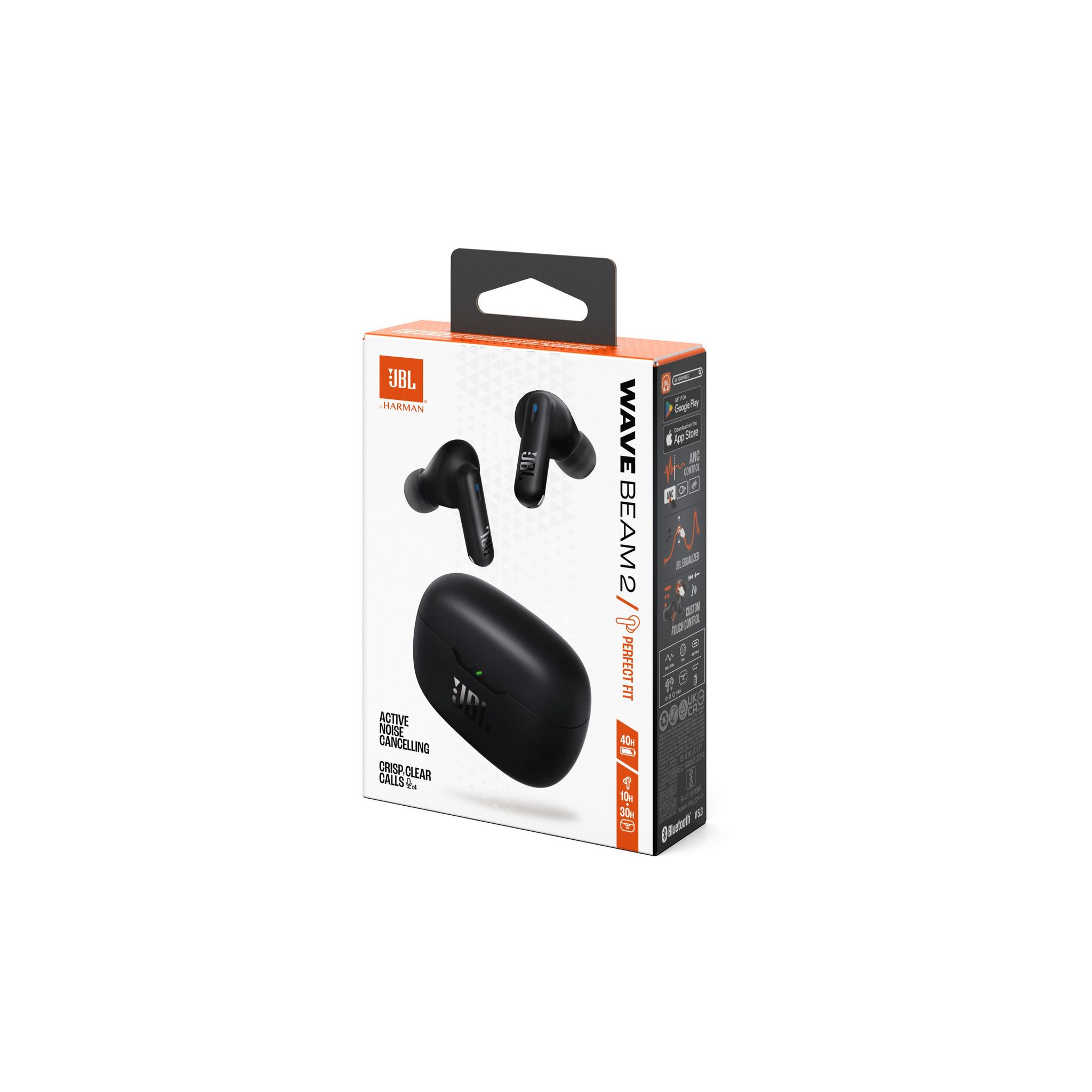 Voir la diapositive 8 : JBL Écouteurs Wave BEAM 2 TWS - Noir