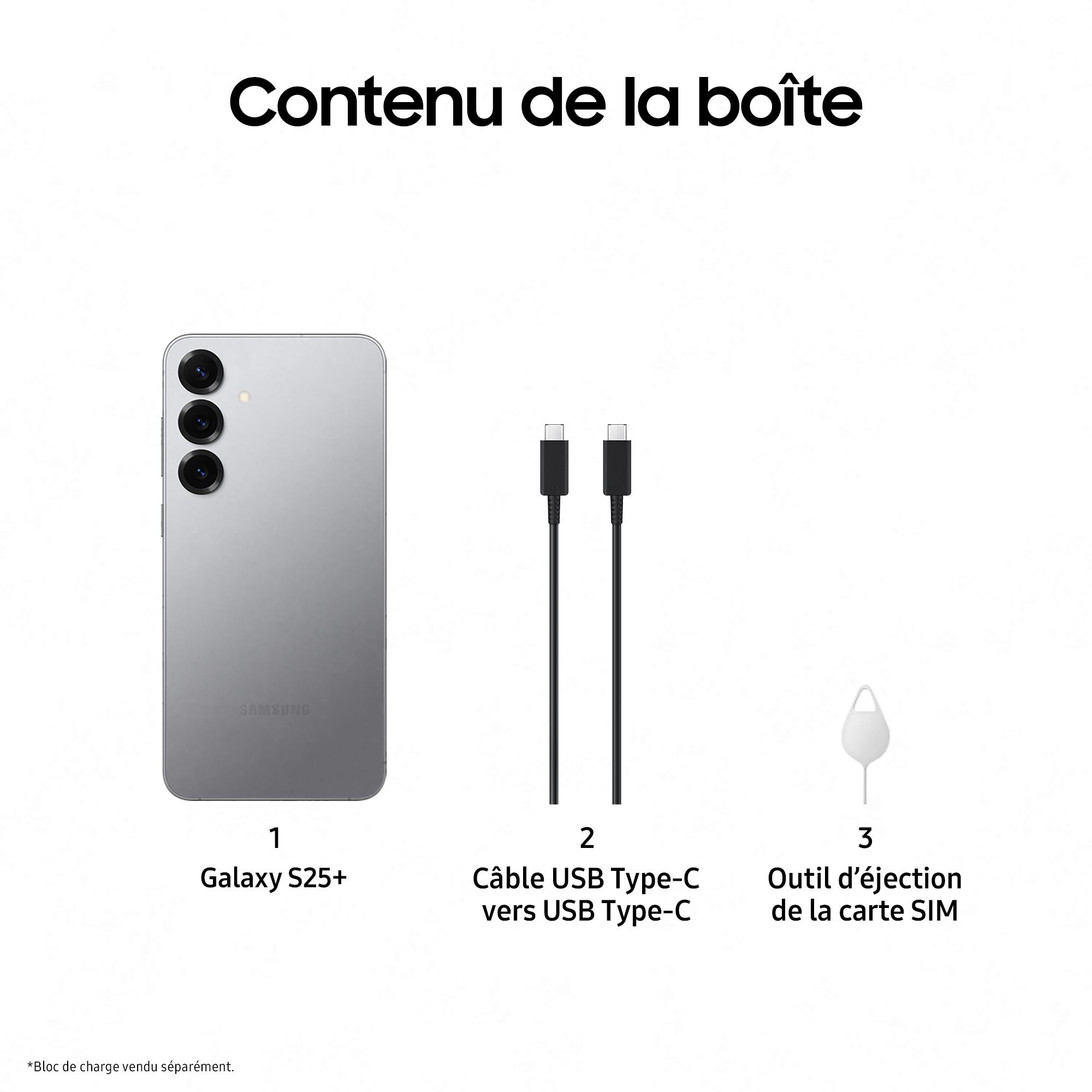 Voir la diapositive 10 : SAMSUNG Galaxy S25+ AI Smartphone 12GO / 256Go - Gris