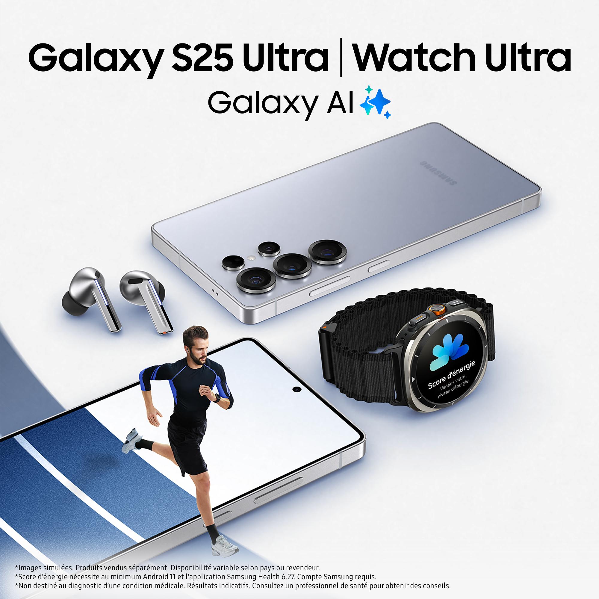 Voir la diapositive 7 : SAMSUNG Galaxy S25 Ultra AI Smartphone 12GO / 256Go - Bleu Titane