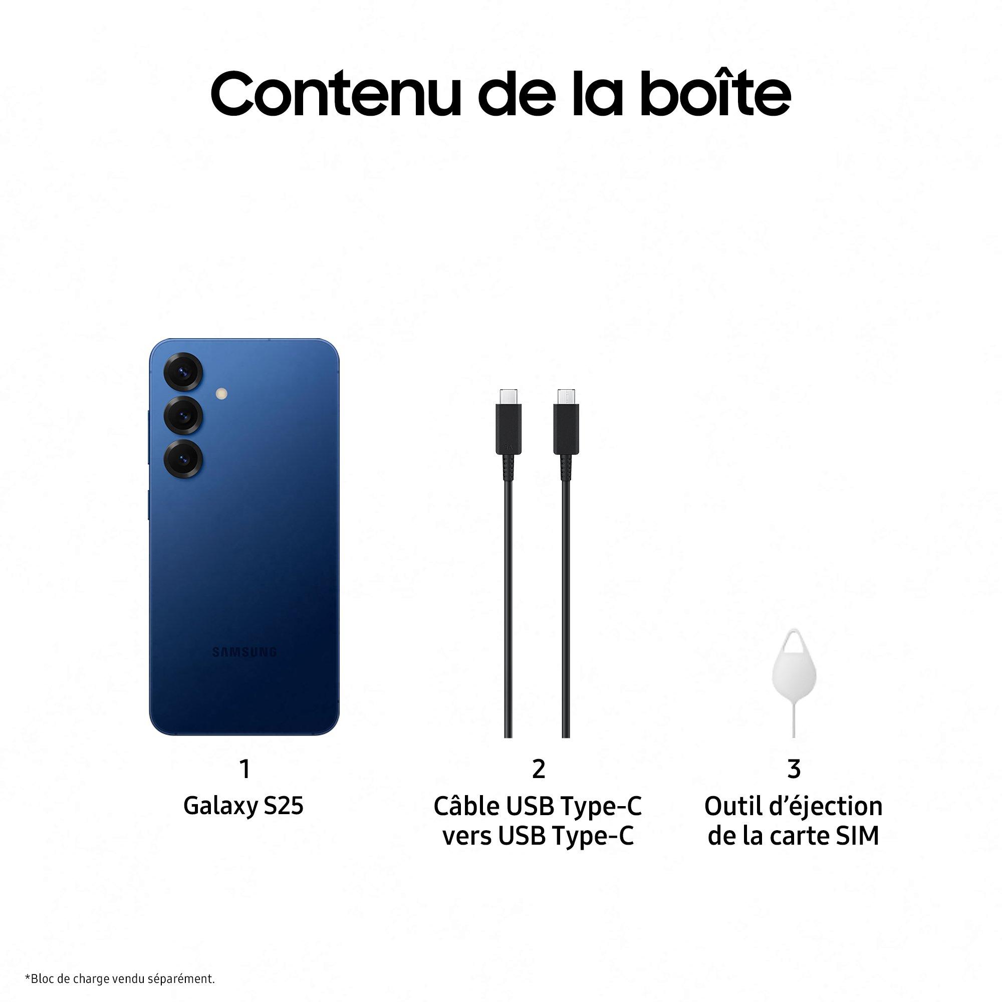 Voir la diapositive 9 : SAMSUNG Galaxy S25 AI Smartphone 12GO / 128Go - Bleu nuit