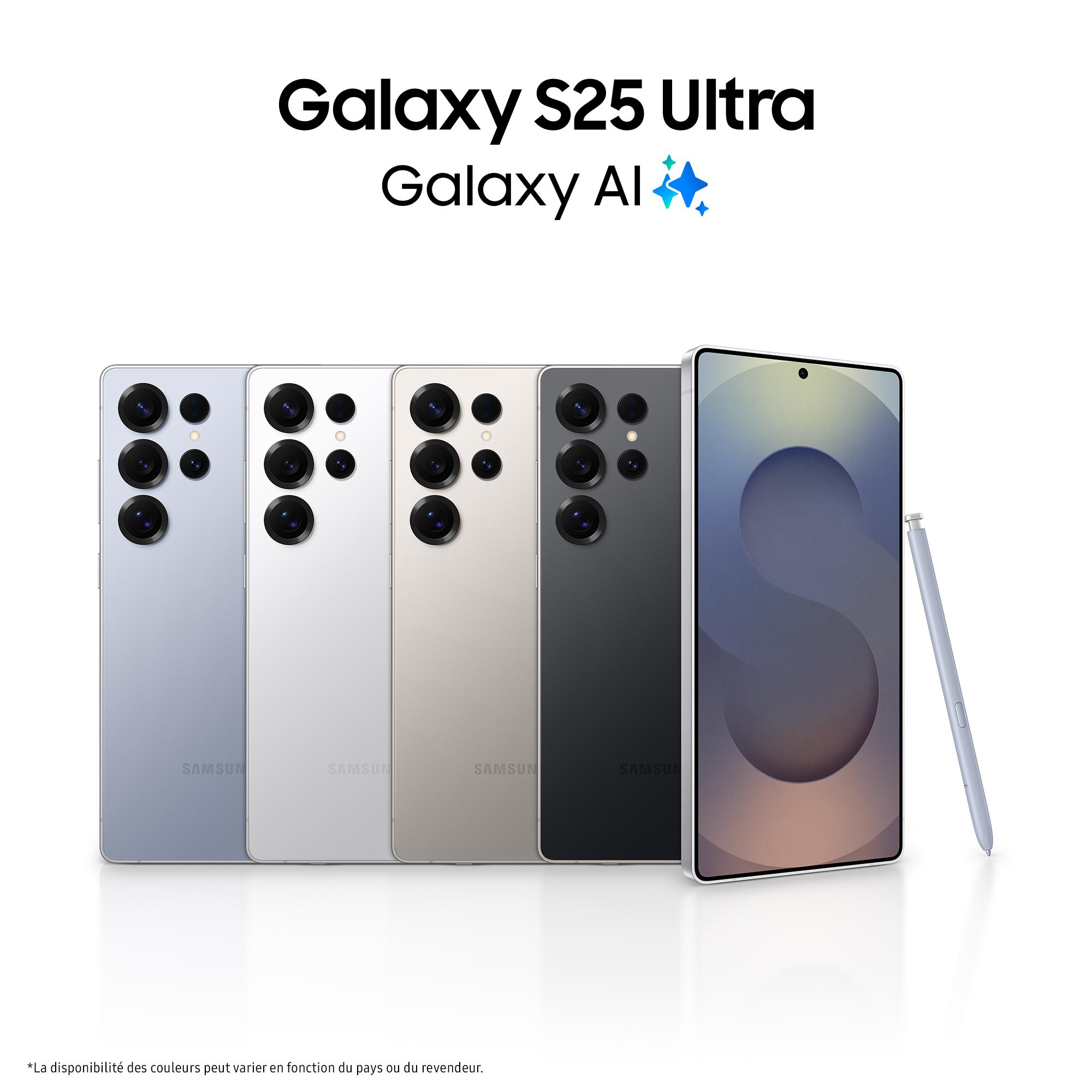 Voir la diapositive 2 : SAMSUNG Galaxy S25 Ultra AI Smartphone 12GO / 512Go - Bleu Titane
