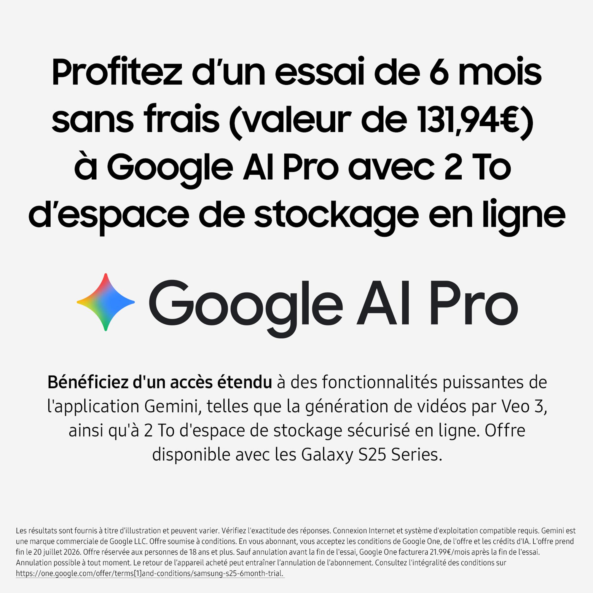 Voir la diapositive 3 : SAMSUNG Galaxy S25 AI Smartphone 12GO / 128Go - Vert d'eau