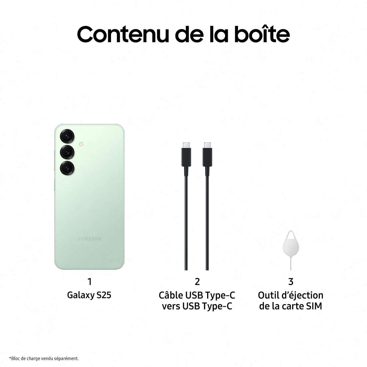 SAMSUNG Galaxy S25 AI Smartphone 12GO / 128Go - Vert d'eau