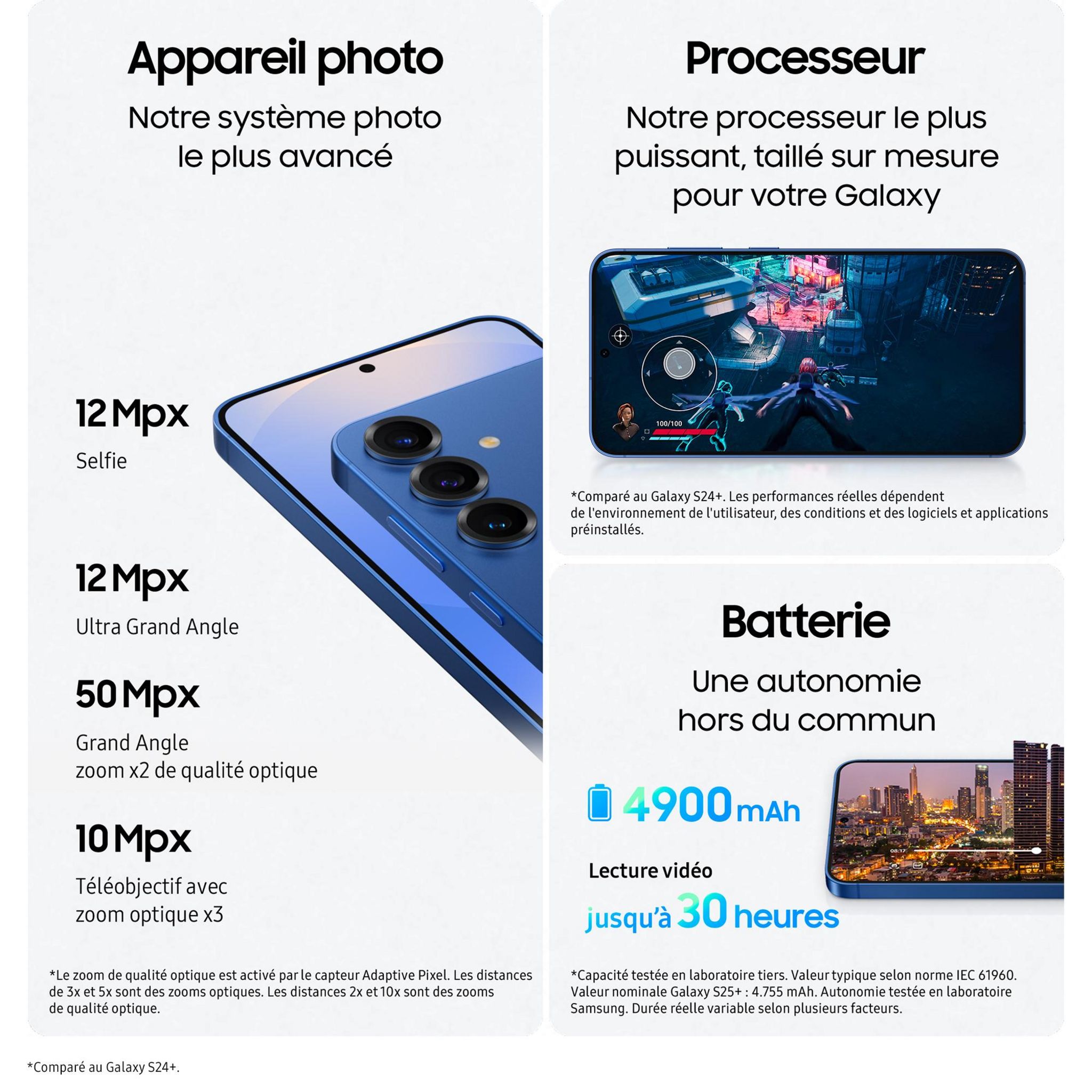 Voir la diapositive 7 : SAMSUNG Galaxy S25+ AI Smartphone 12GO / 512Go - Vert d'eau