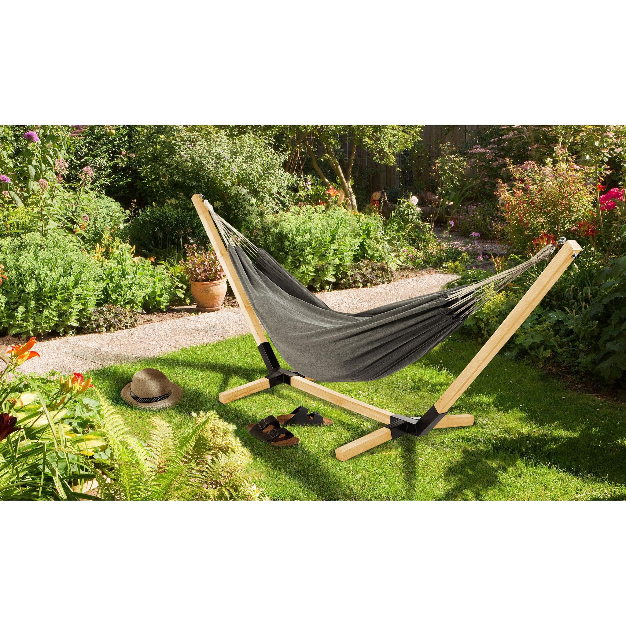 Voir la diapositive 3 : INKAZEN Hamac en toile grise FORTALEZA