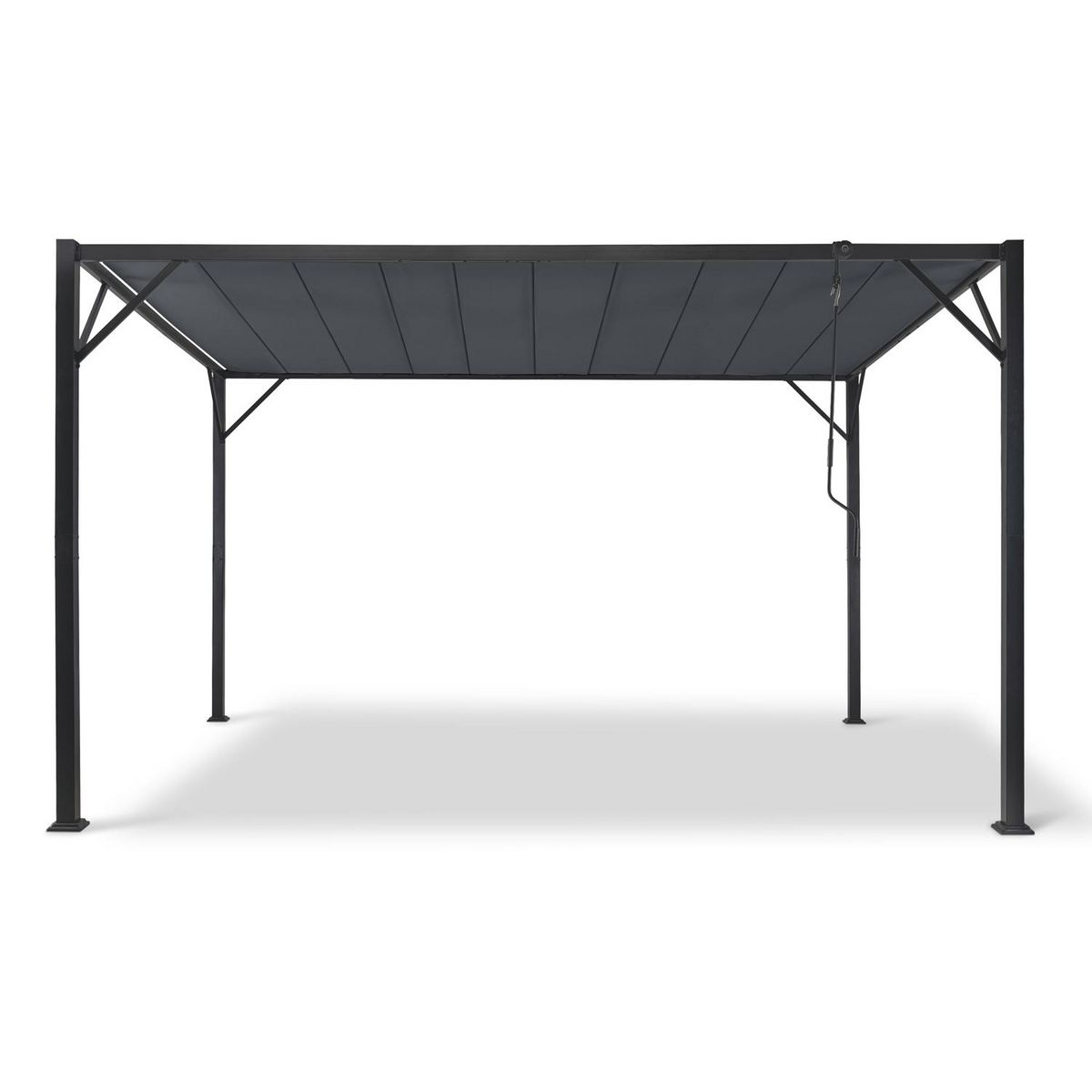 INKAZEN Pergola à lames orientables 4x3 m - gris - VENICE