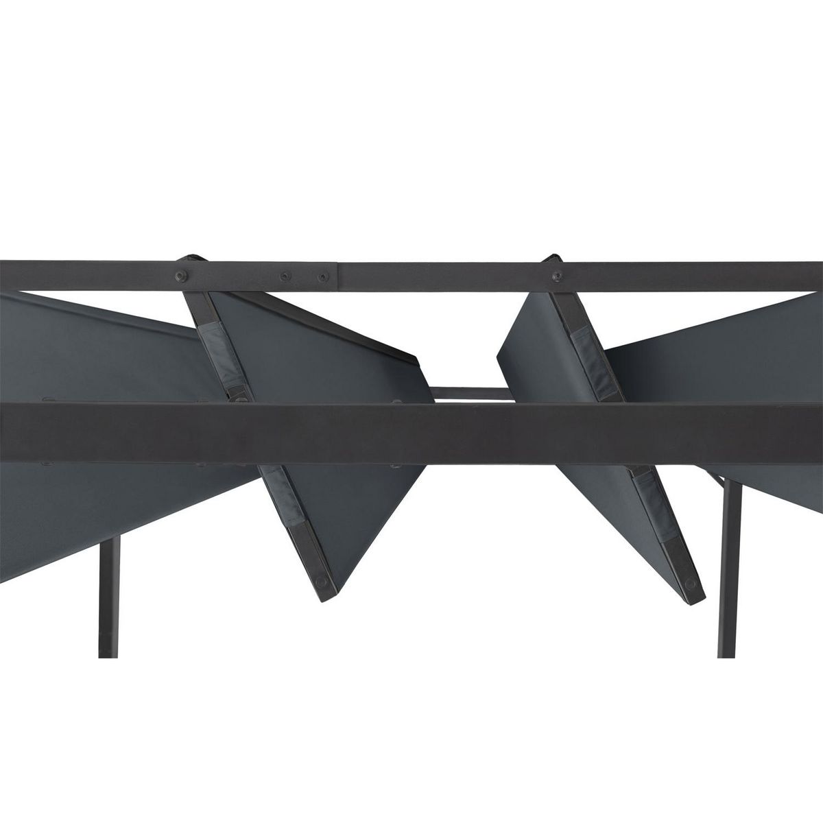 INKAZEN Pergola à lames orientables 4x3 m - gris - VENICE