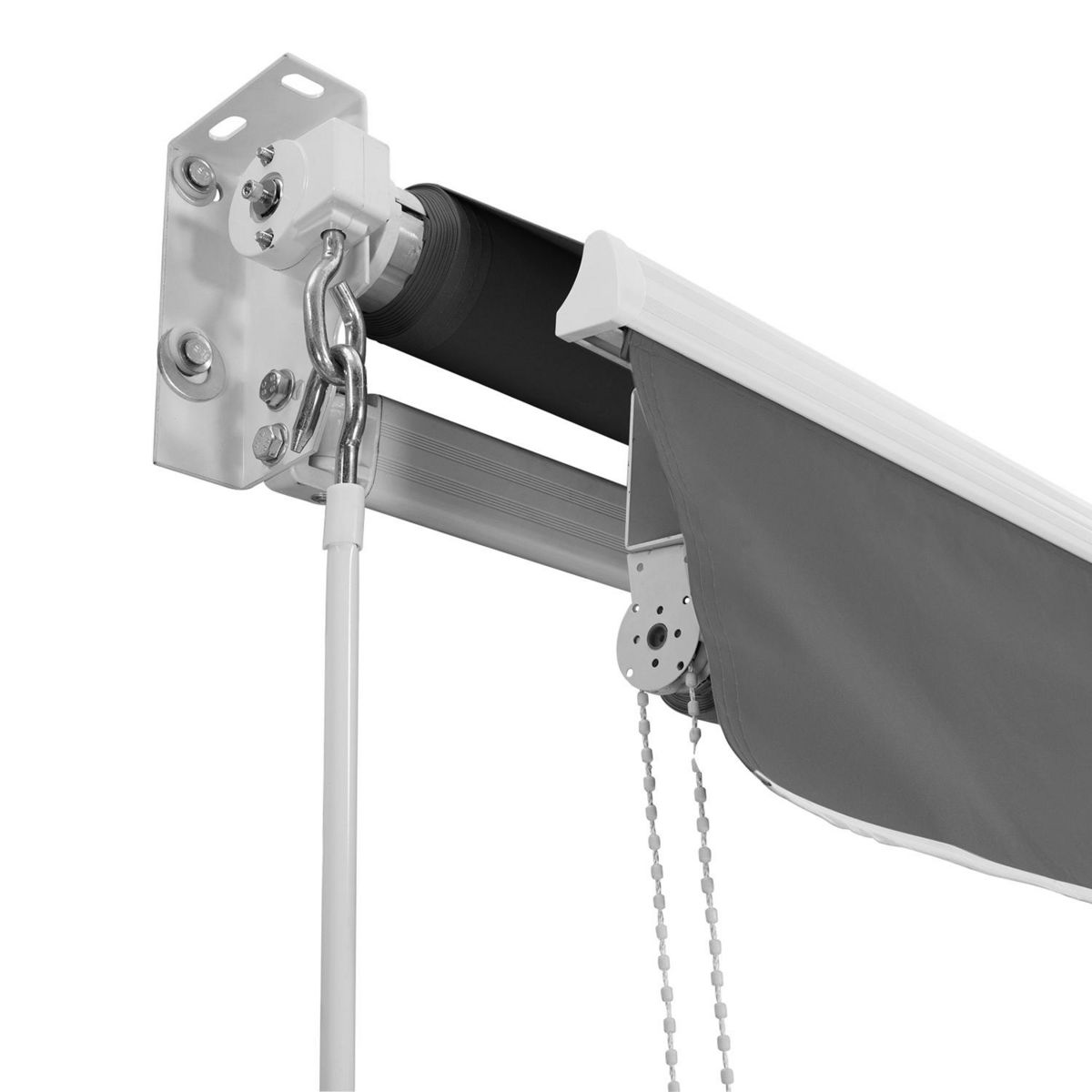 INKAZEN Store banne vertical 4x3 m - gris - GENOVA