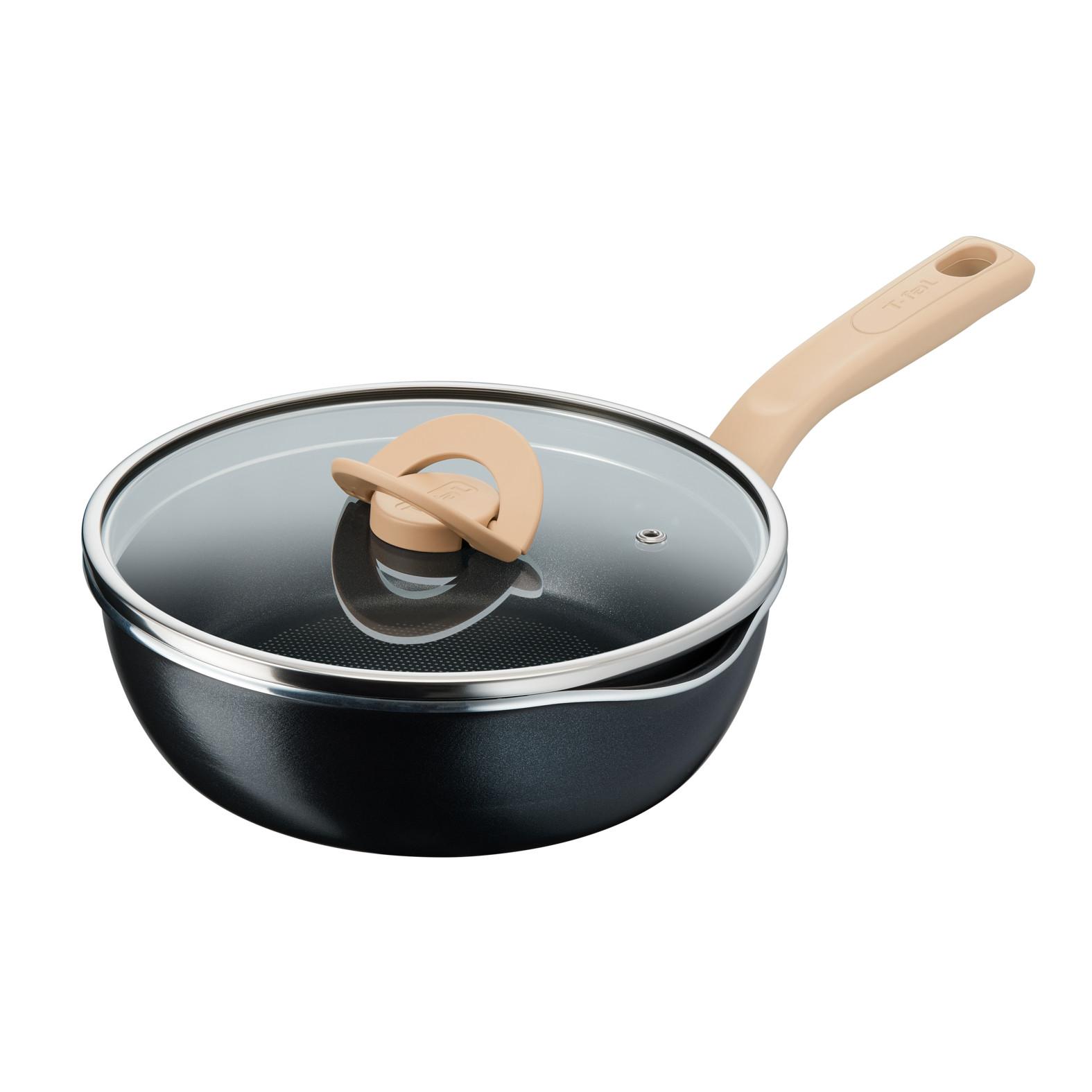 TEFAL One pick pot pan 22cm + couvercle noir