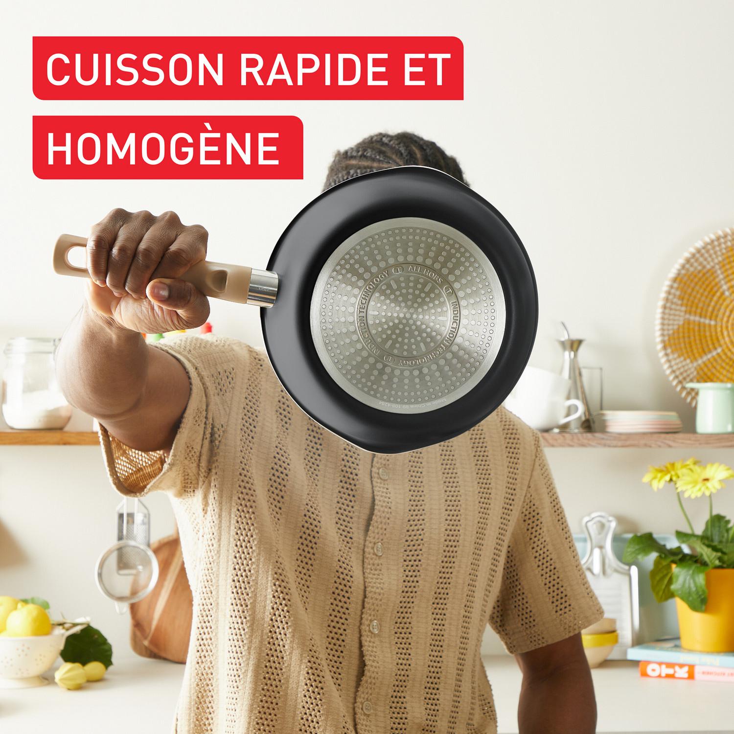 Voir la diapositive 5 : TEFAL One pick pot pan 22cm + couvercle noir