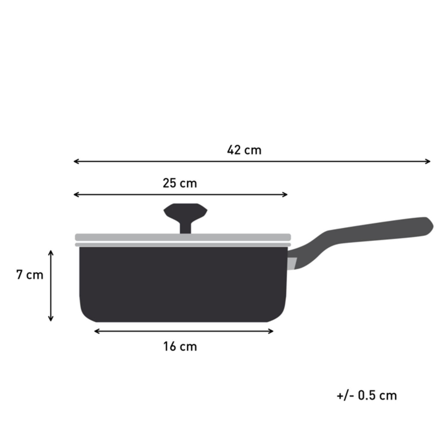 Voir la diapositive 7 : TEFAL One pick pot pan 22cm + couvercle noir