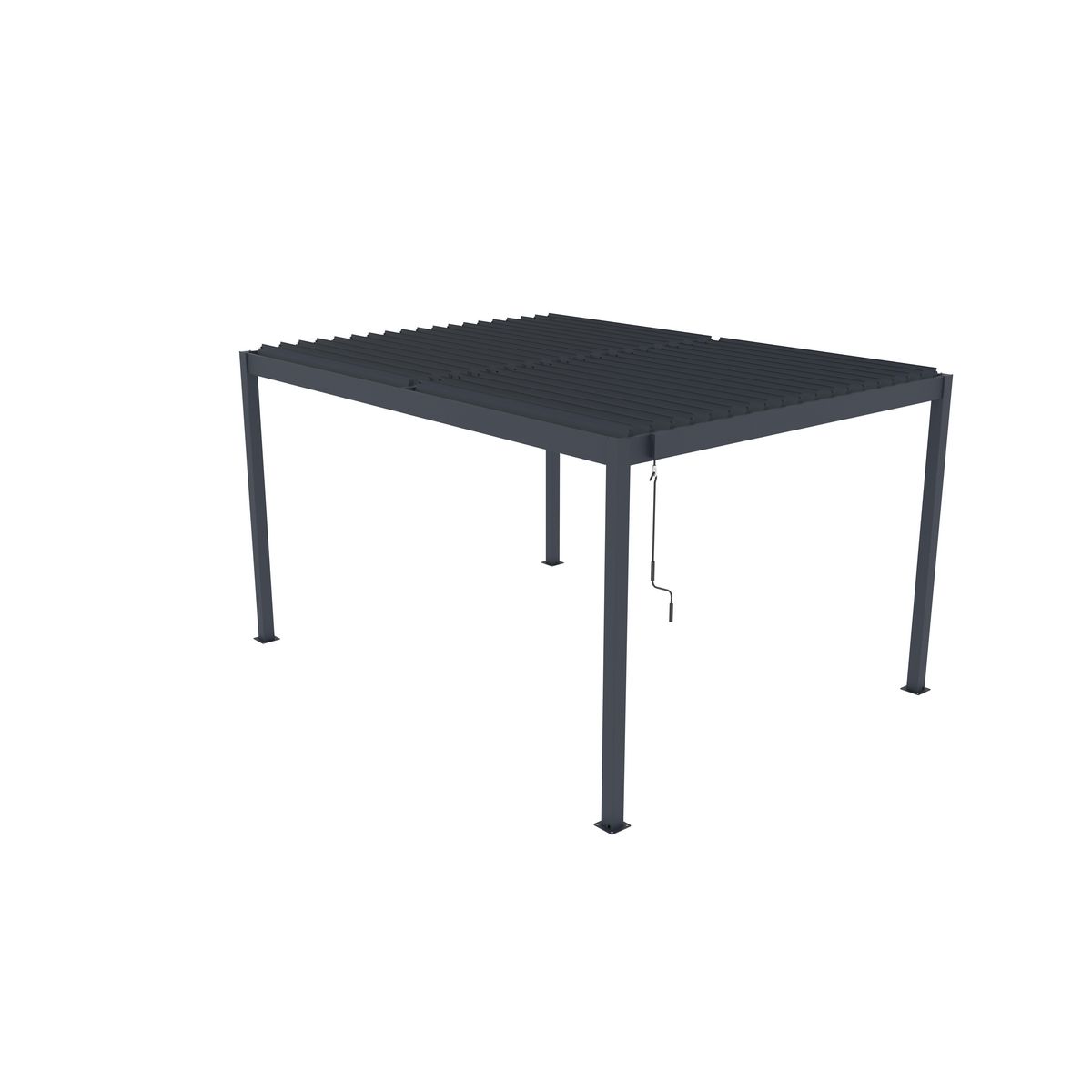 INKAZEN Pergola bioclimatique en aluminium 4x3 m - Noir