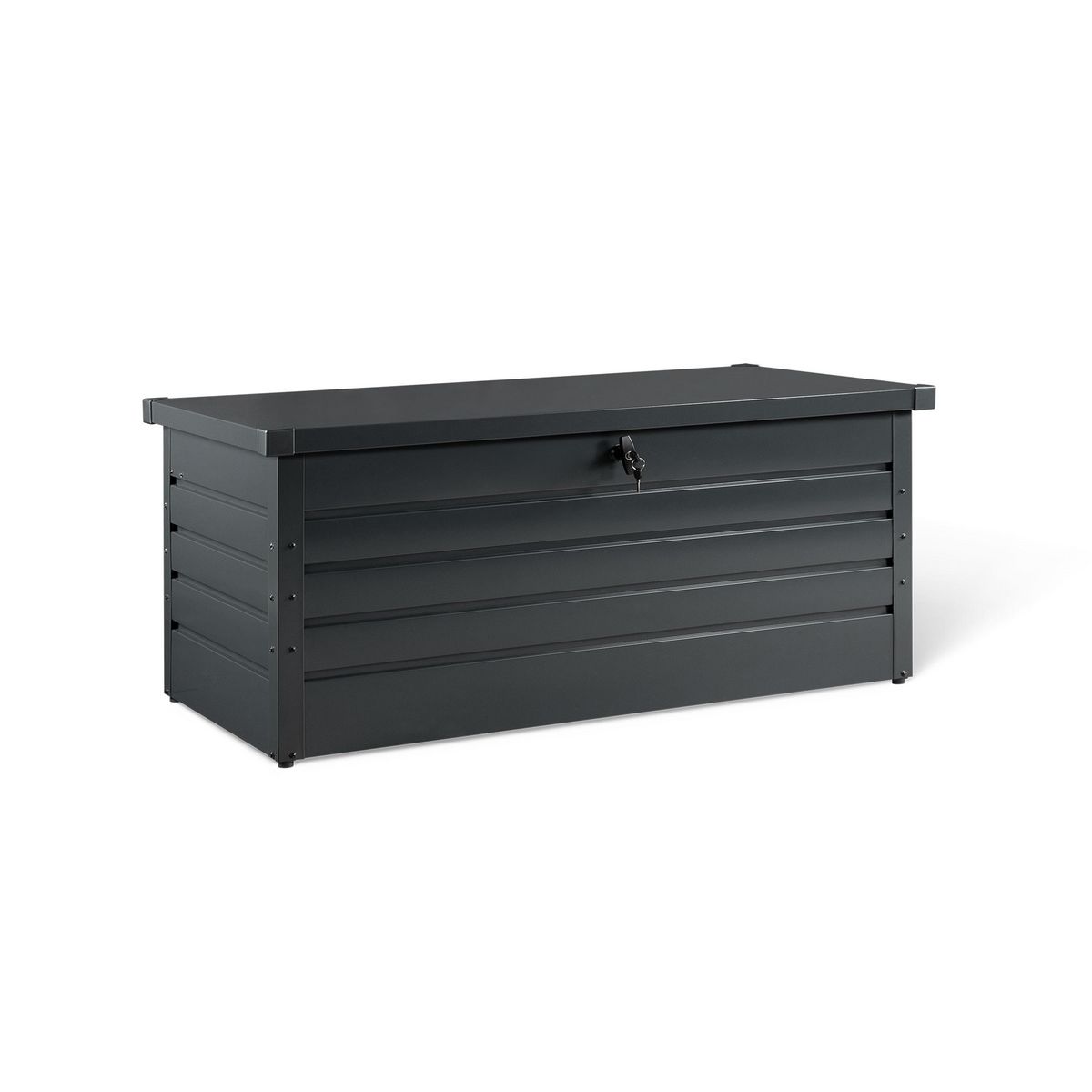 JARDIKT Coffre de jardin en métal gris anthracite - 870L