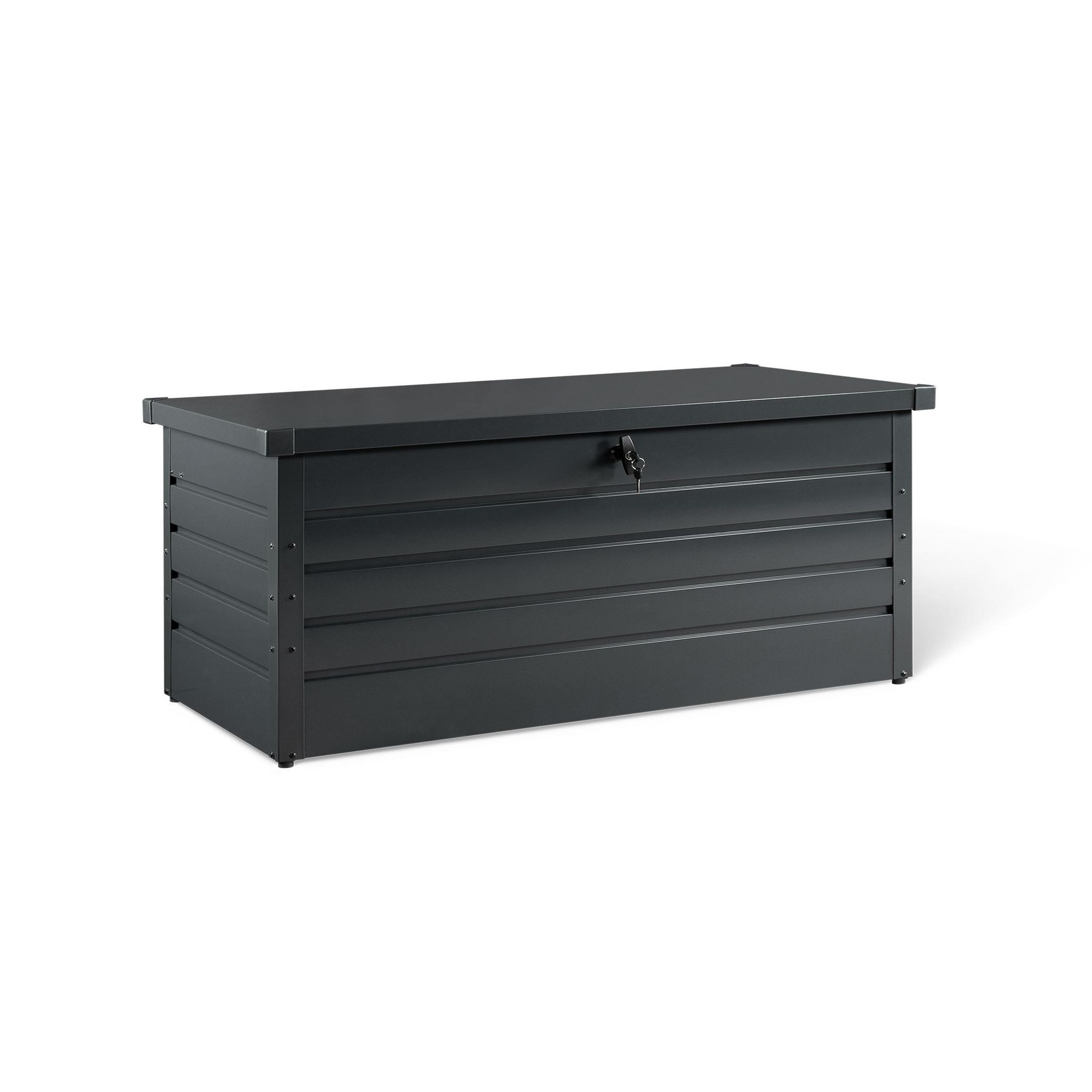 Voir la diapositive 3 : JARDIKT Coffre de jardin en métal gris anthracite - 870L