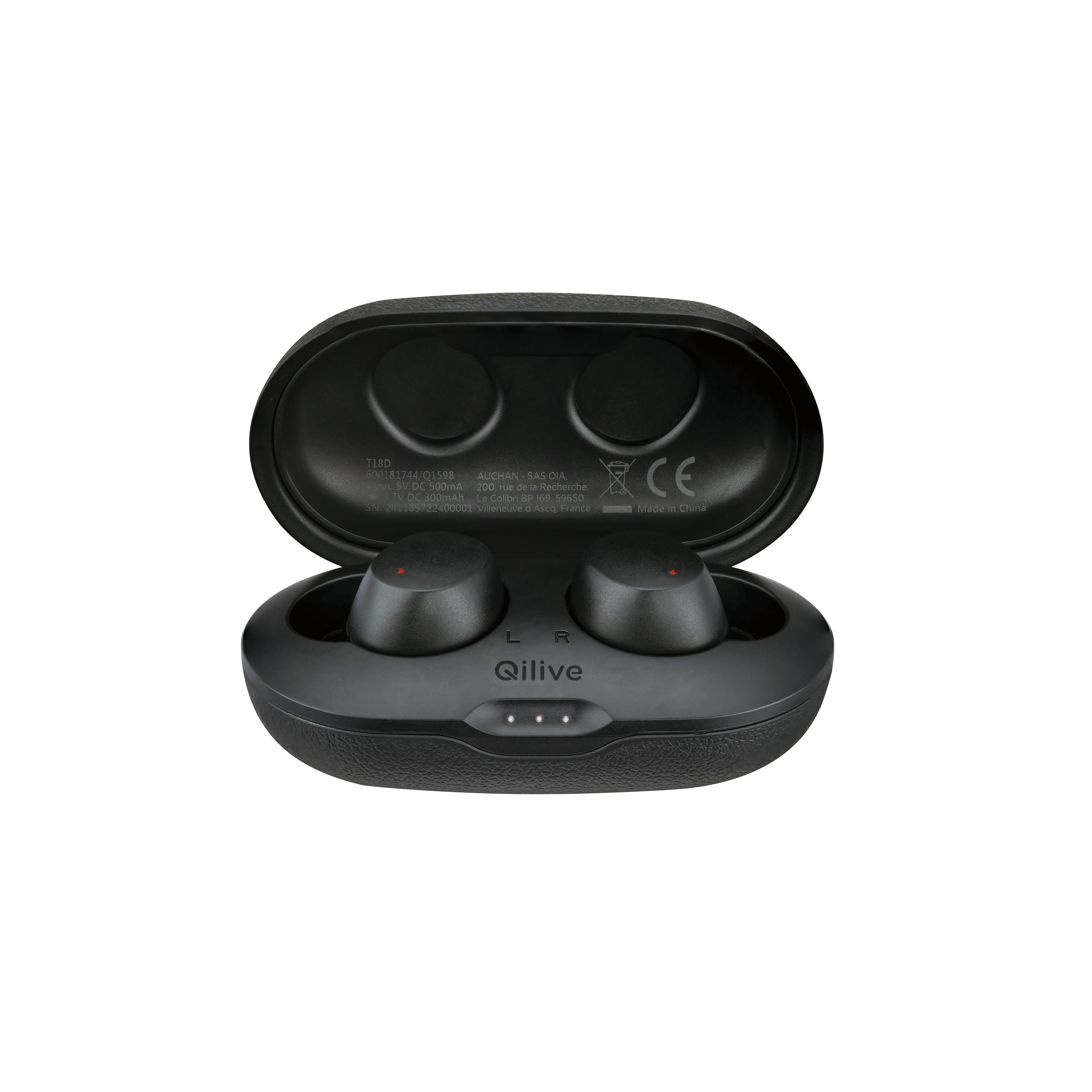 Voir la diapositive 3 : QILIVE Écouteurs Q1598 TWS - Noir