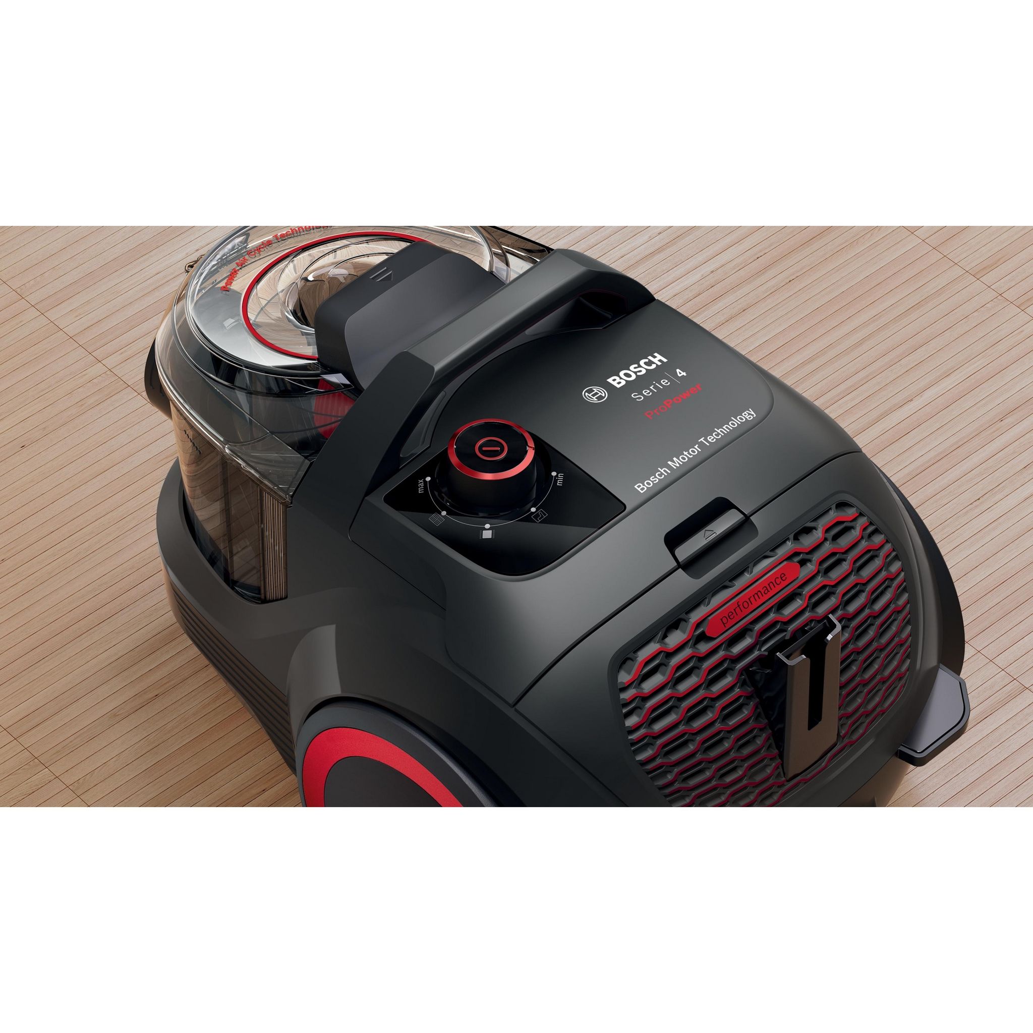 Voir la diapositive 5 : BOSCH Aspirateur traîneau sans sac BGC21POW1 - Noir