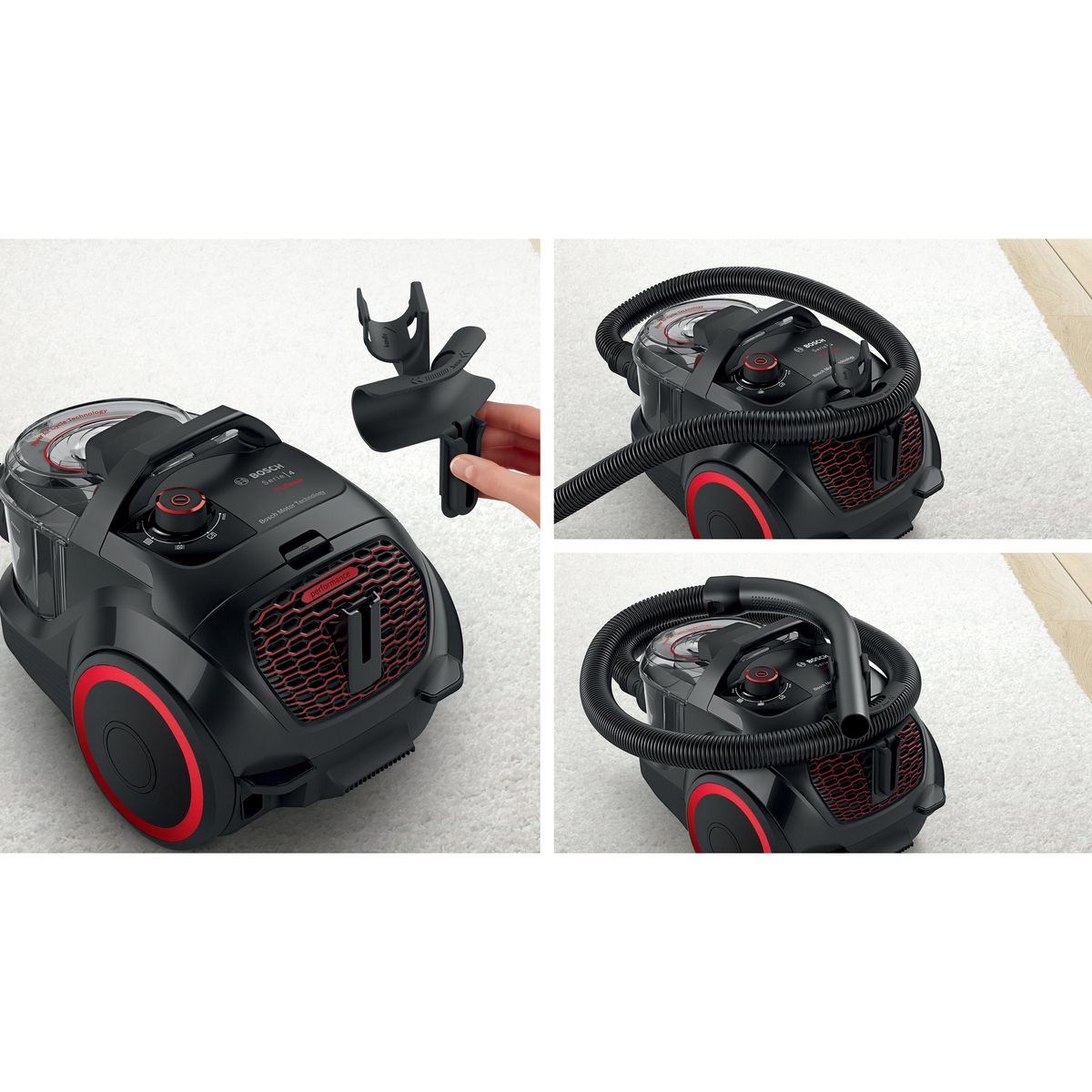 BOSCH Aspirateur traîneau sans sac BGC21POW1 - Noir
