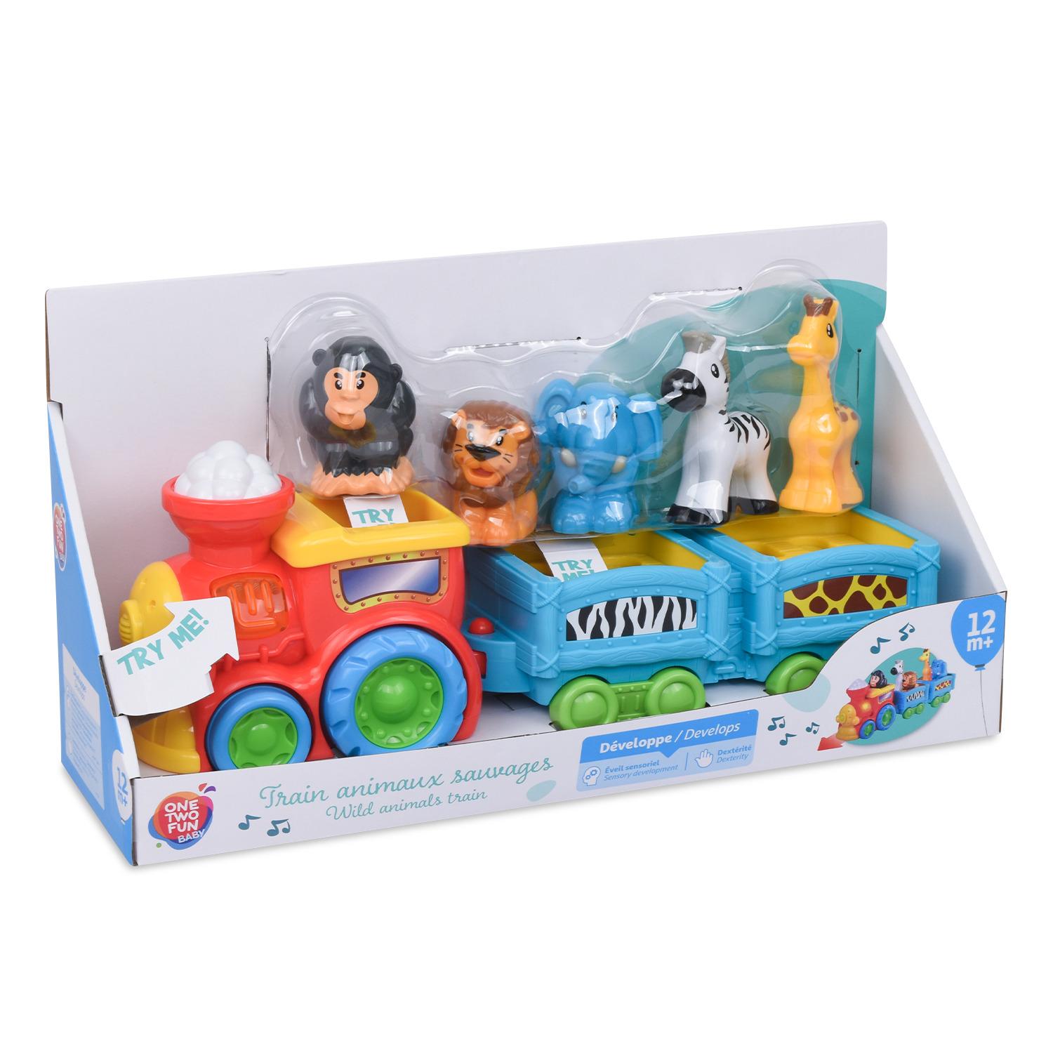 ONE TWO FUN Train animaux sauvages