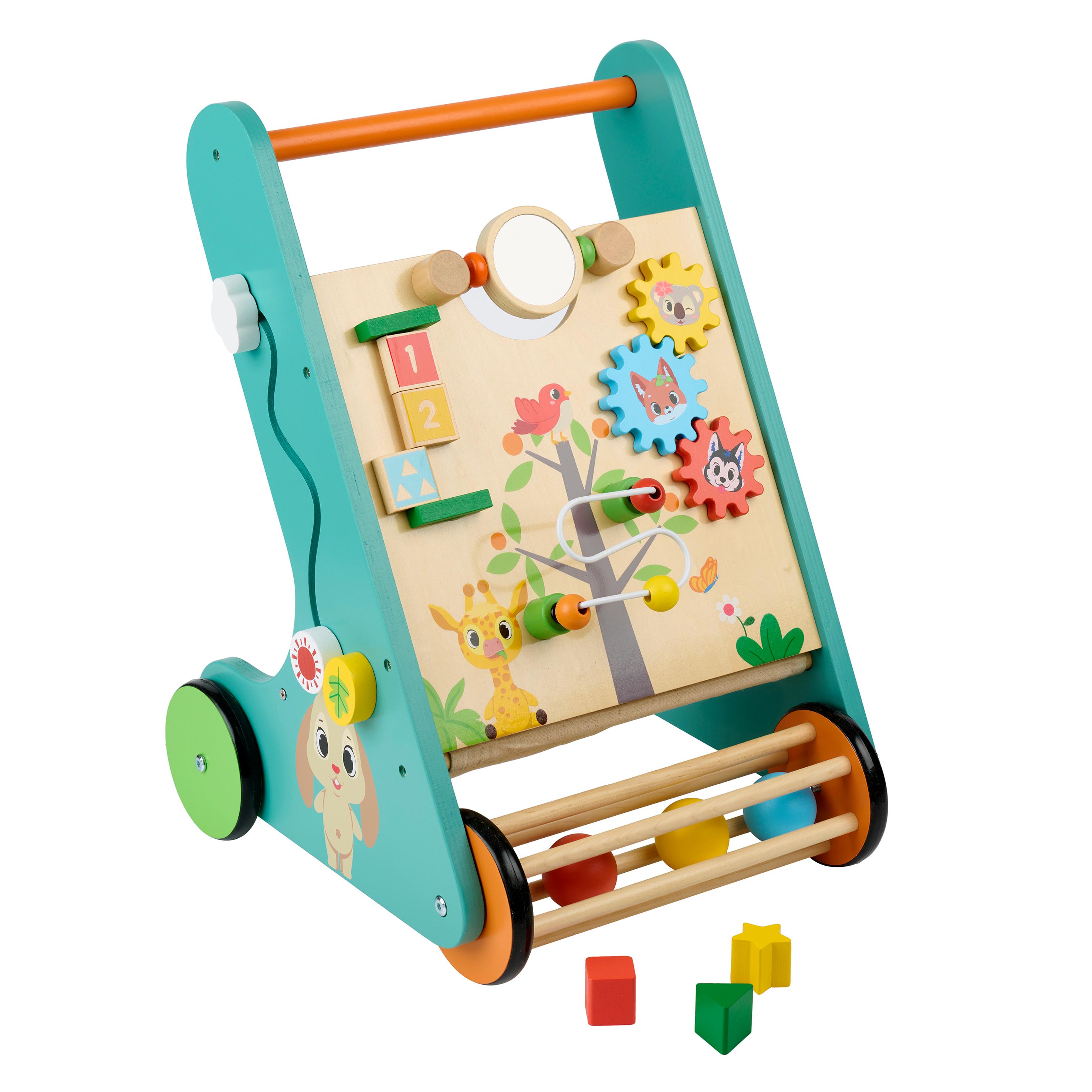 Voir la diapositive 2 : ONE TWO FUN Chariot de marche en bois