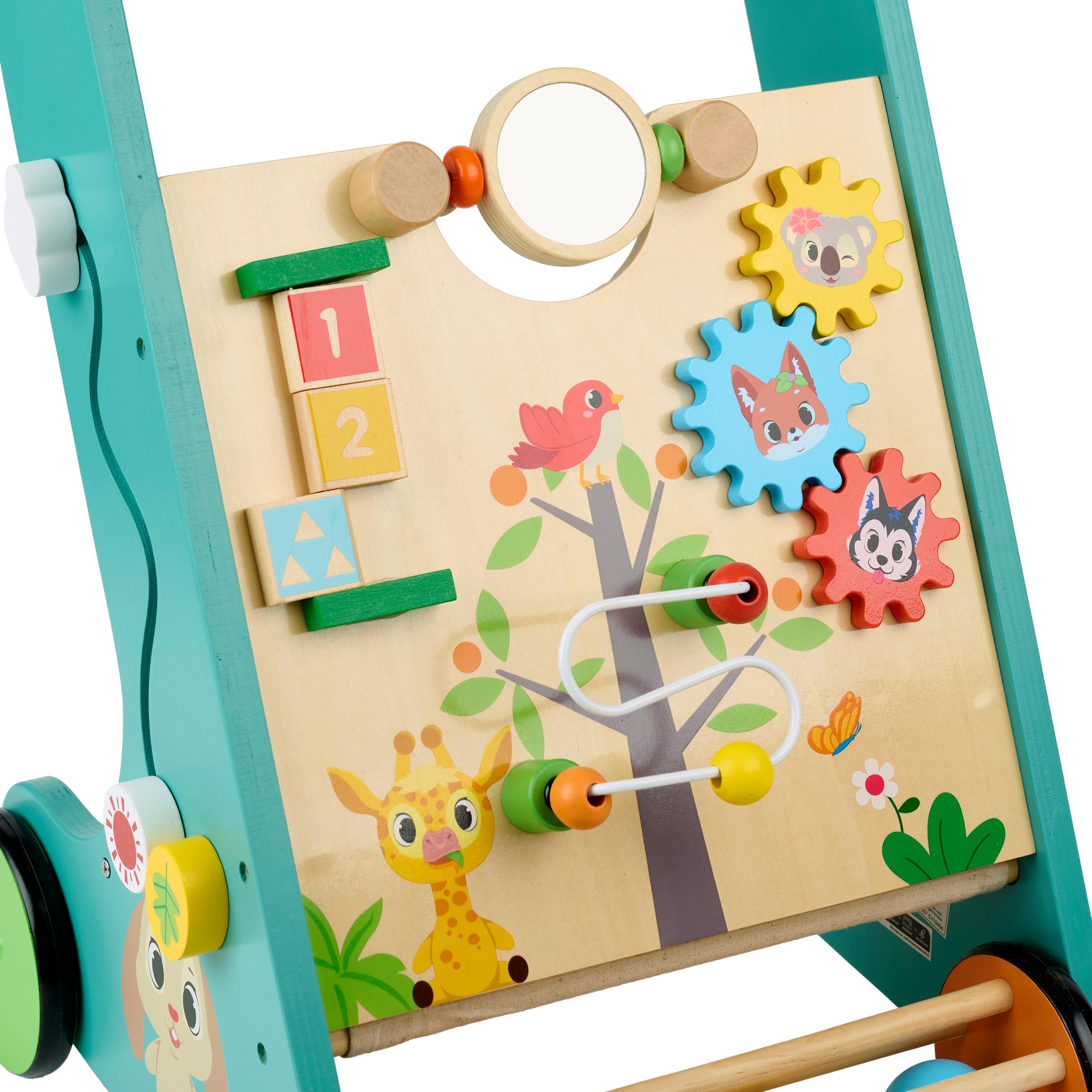 Voir la diapositive 4 : ONE TWO FUN Chariot de marche en bois
