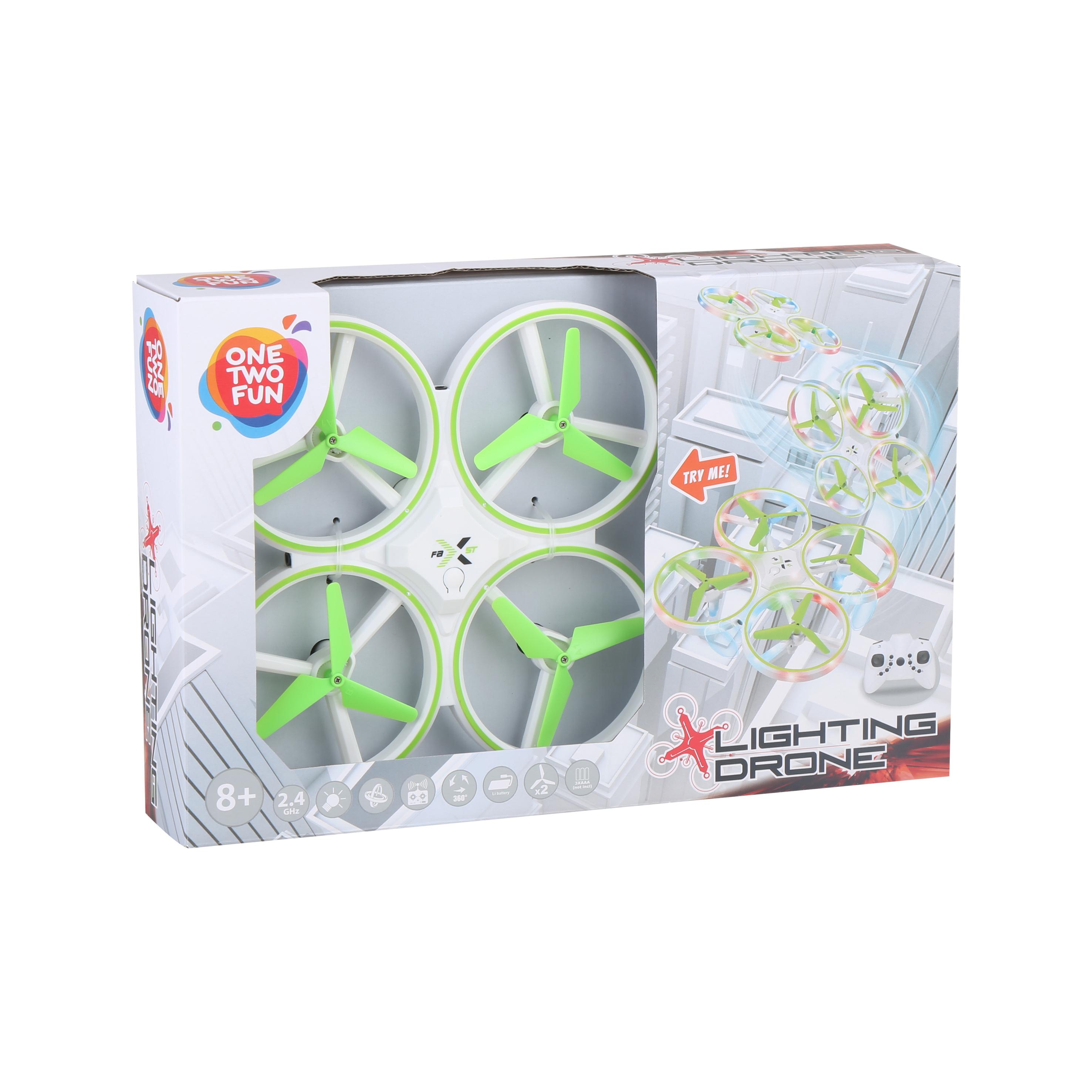 Voir la diapositive 2 : ONE TWO FUN Drone RC lumineux