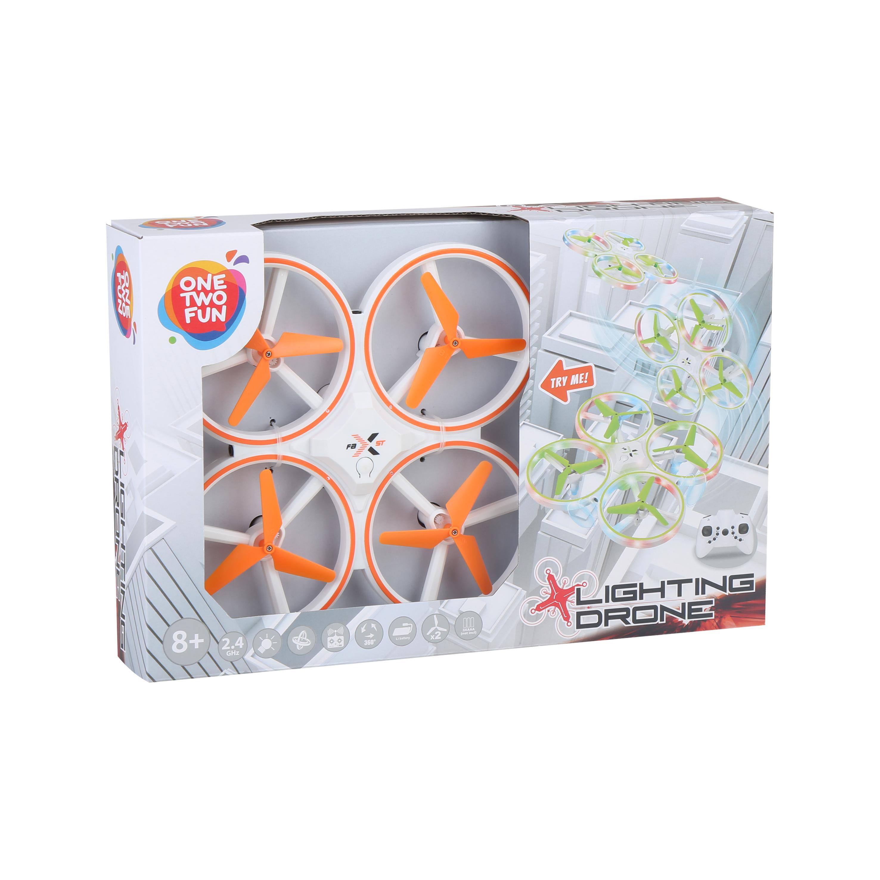 Voir la diapositive 4 : ONE TWO FUN Drone RC lumineux