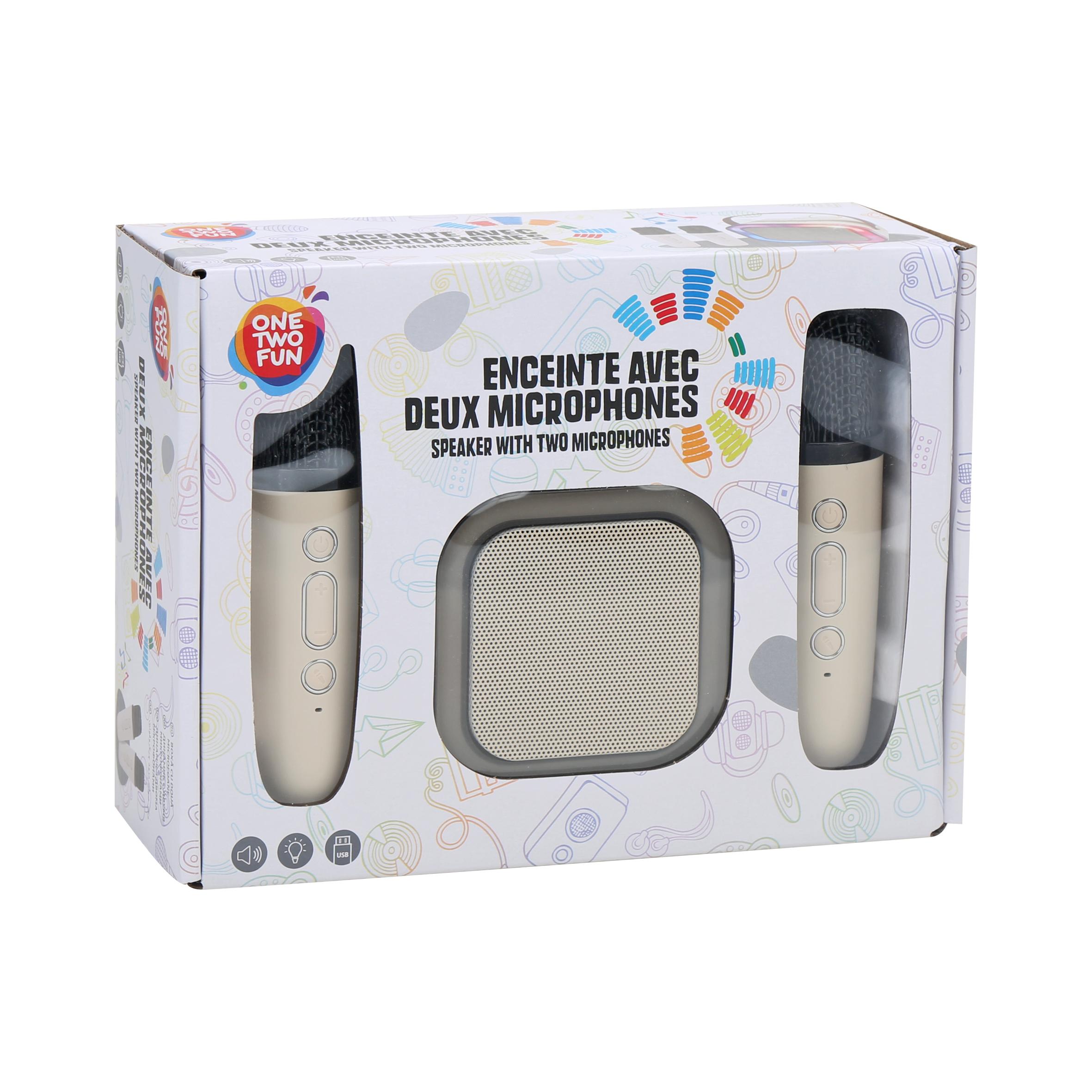 ONE TWO FUN Enceinte avec deux microphones
