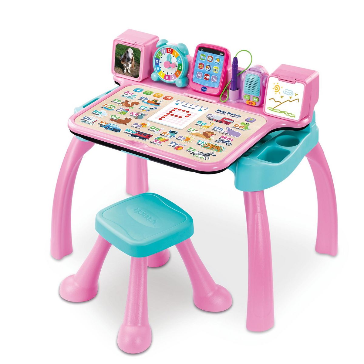 VTECH MagiBureau musical 6 en 1 - Rose