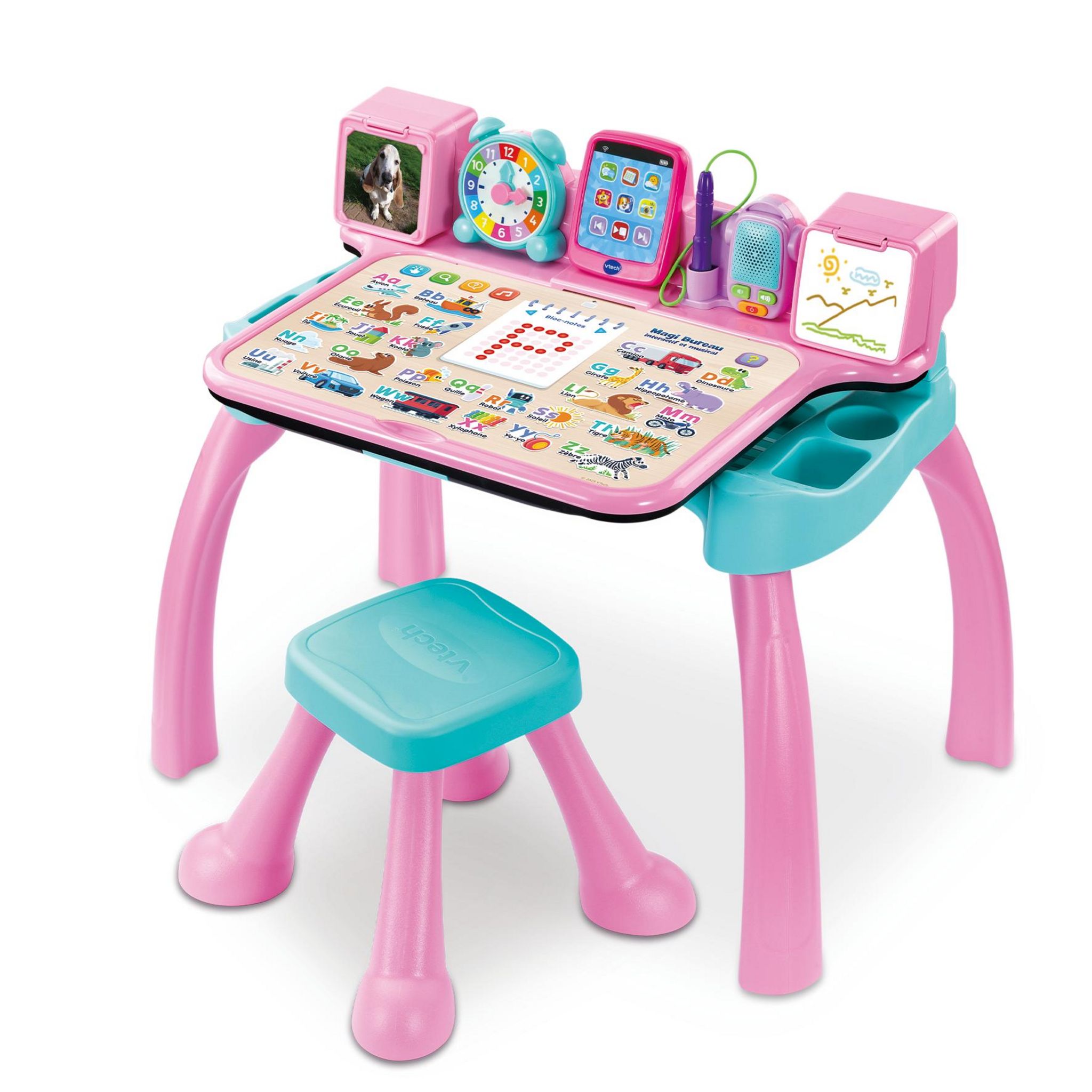 Voir la diapositive 3 : VTECH MagiBureau musical 6 en 1 - Rose
