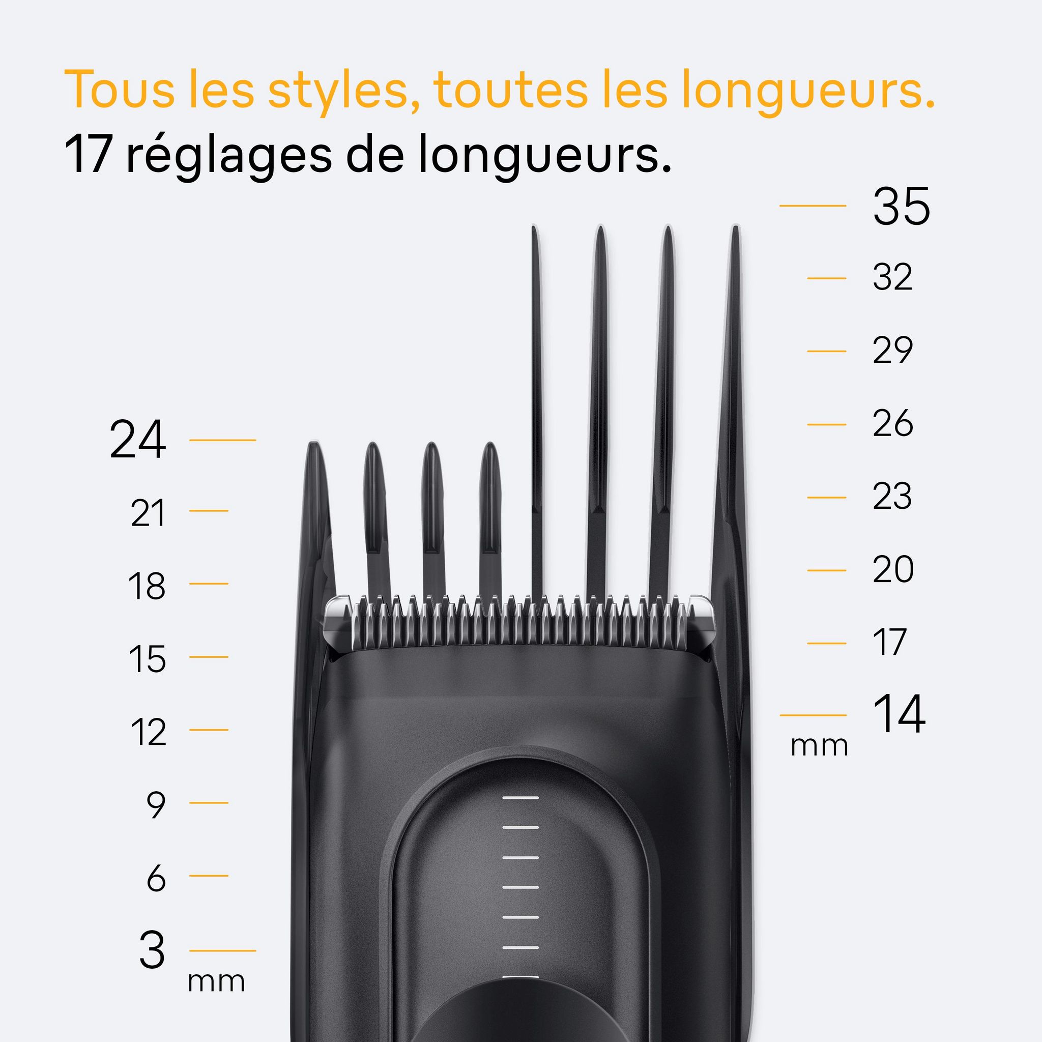 Voir la diapositive 4 : BRAUN Tondeuse Cheveux HC5530 - Noir
