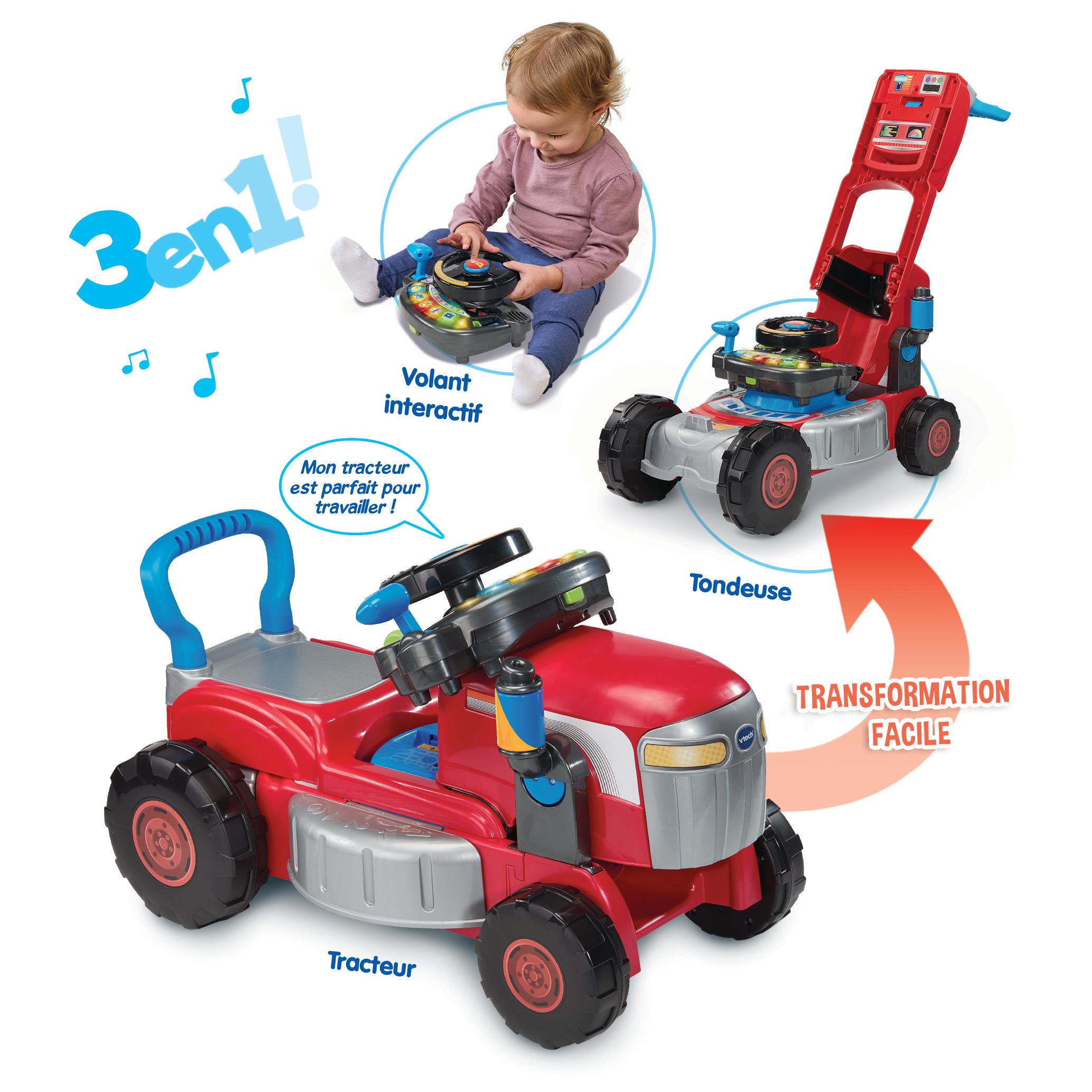 Voir la diapositive 2 : VTECH Super Tracteur MagiTondeuse 3 en 1