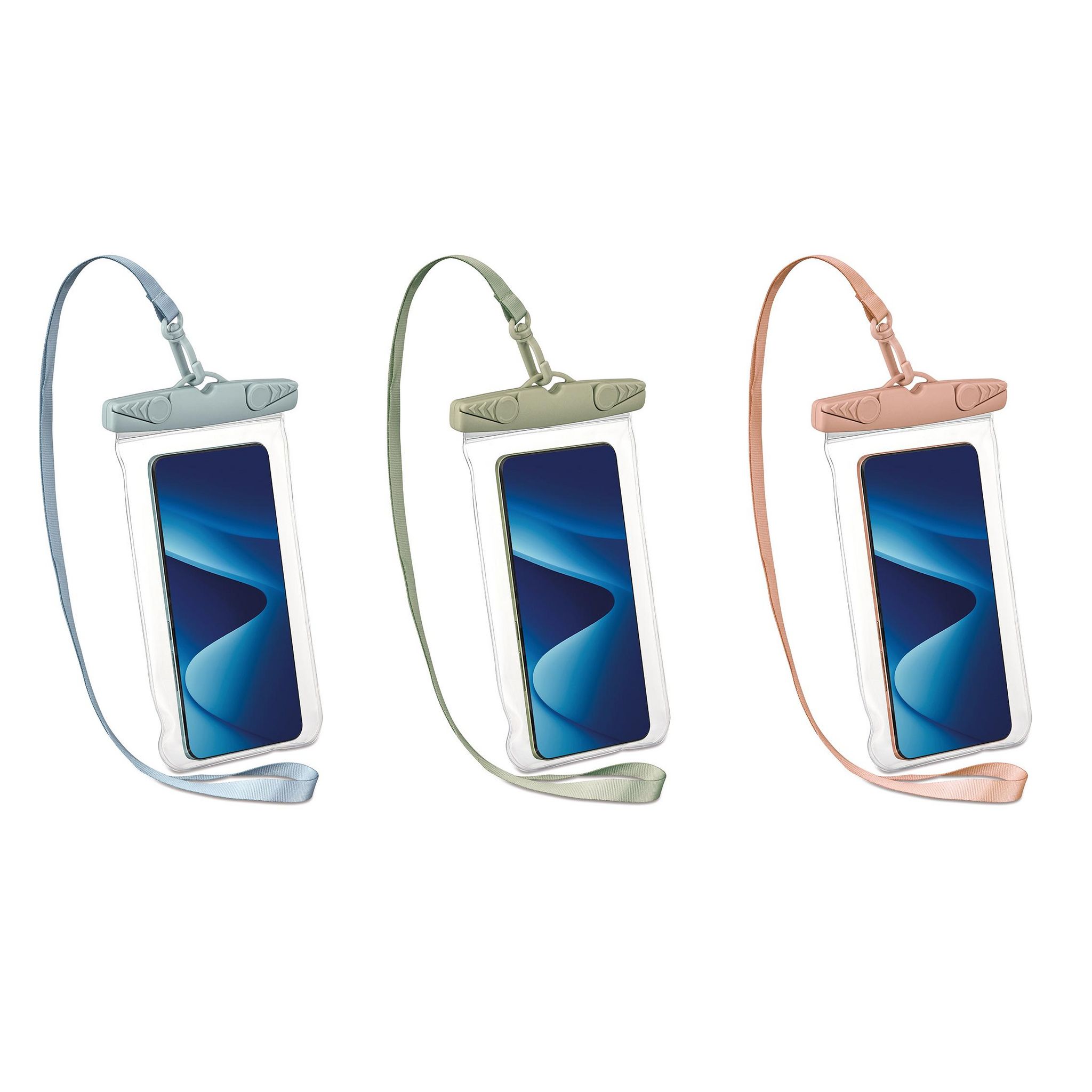 Voir la diapositive 2 : QILIVE Pochette de protection pour Smartphone étanche - Bleu