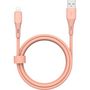 Voir la diapositive 1 : QILIVE Câble de charge USB A / Lightning - Rose
