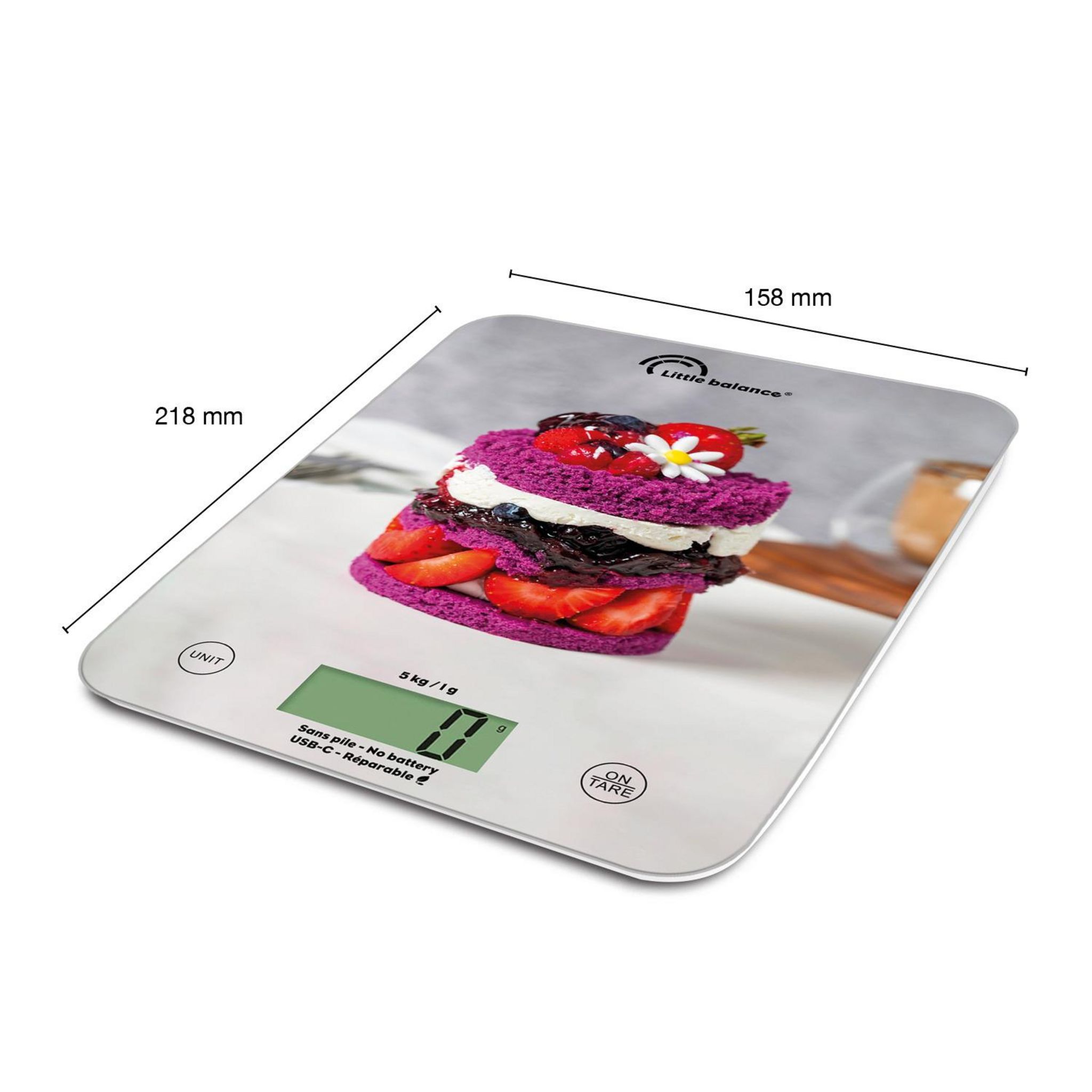 Voir la diapositive 3 : LITTLE BALANCE Balance de cuisine Slim Fcake - Gris