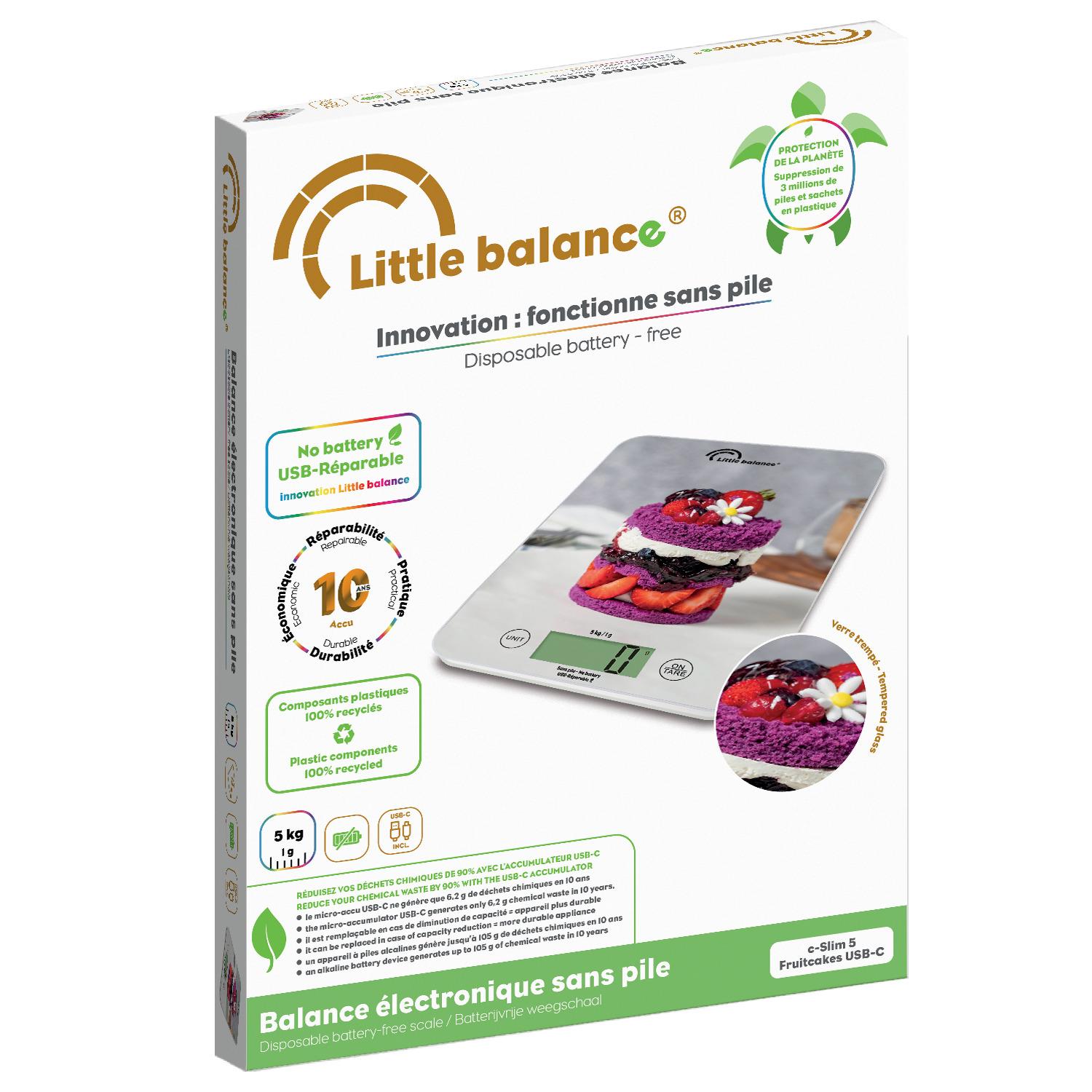 Voir la diapositive 6 : LITTLE BALANCE Balance de cuisine Slim Fcake - Gris
