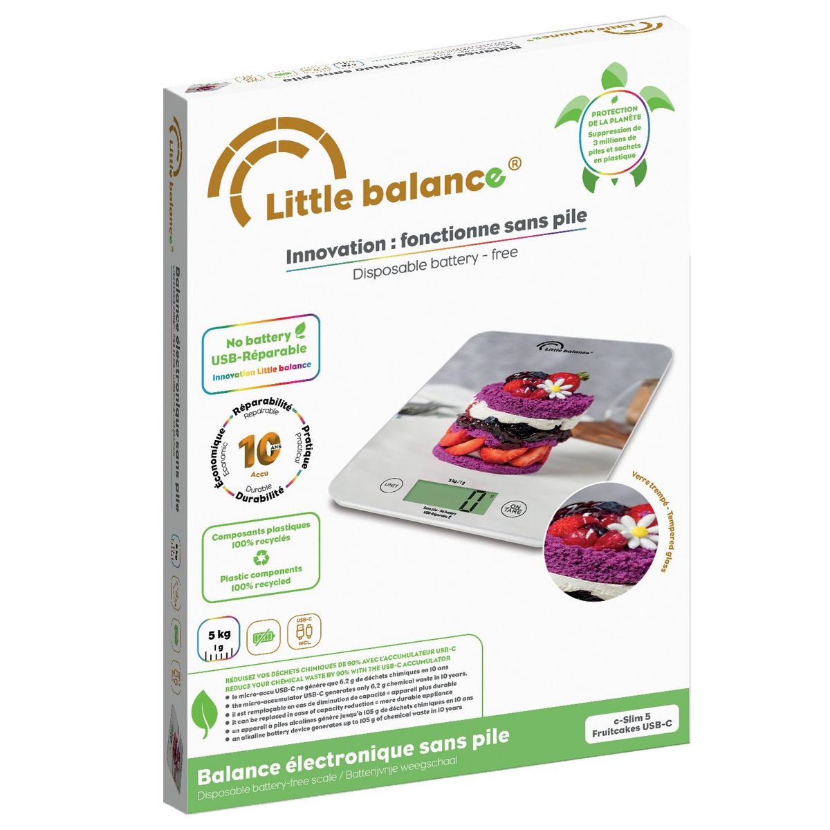 LITTLE BALANCE Balance de cuisine Slim Fcake - Gris