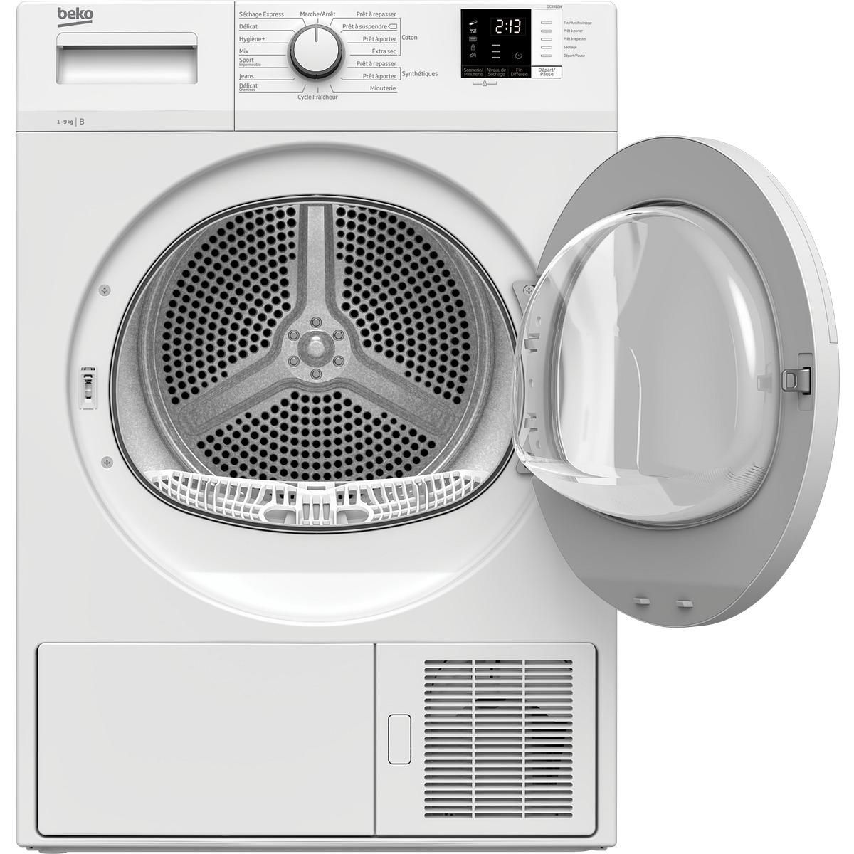 BEKO Sèche linge hublot à condensation DCB912W, 9 kg, B