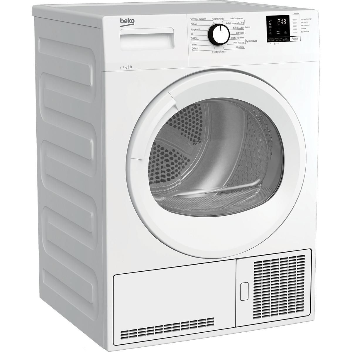 BEKO Sèche linge hublot à condensation DCB912W, 9 kg, B