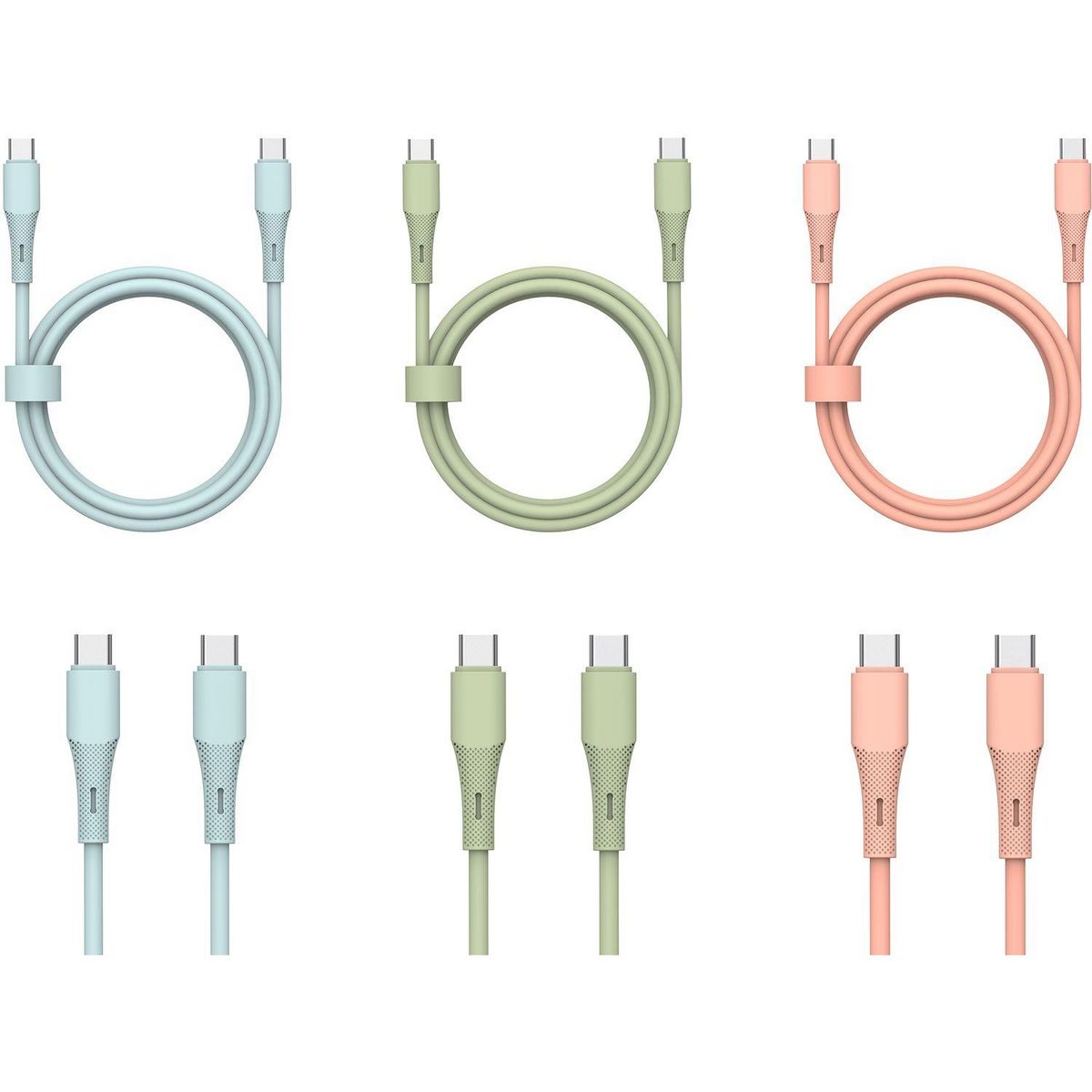 QILIVE Câble de charge USB A / USB C - Rose