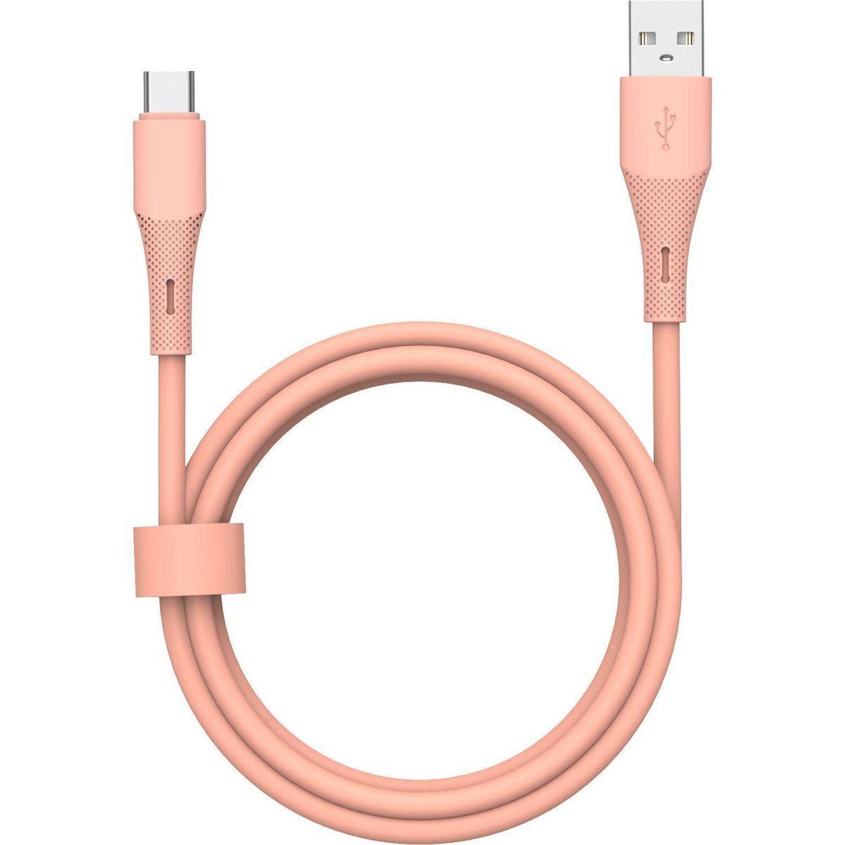 QILIVE Câble de charge USB A / USB C - Rose