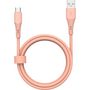 Voir la diapositive 1 : QILIVE Câble de charge USB A / USB C - Rose