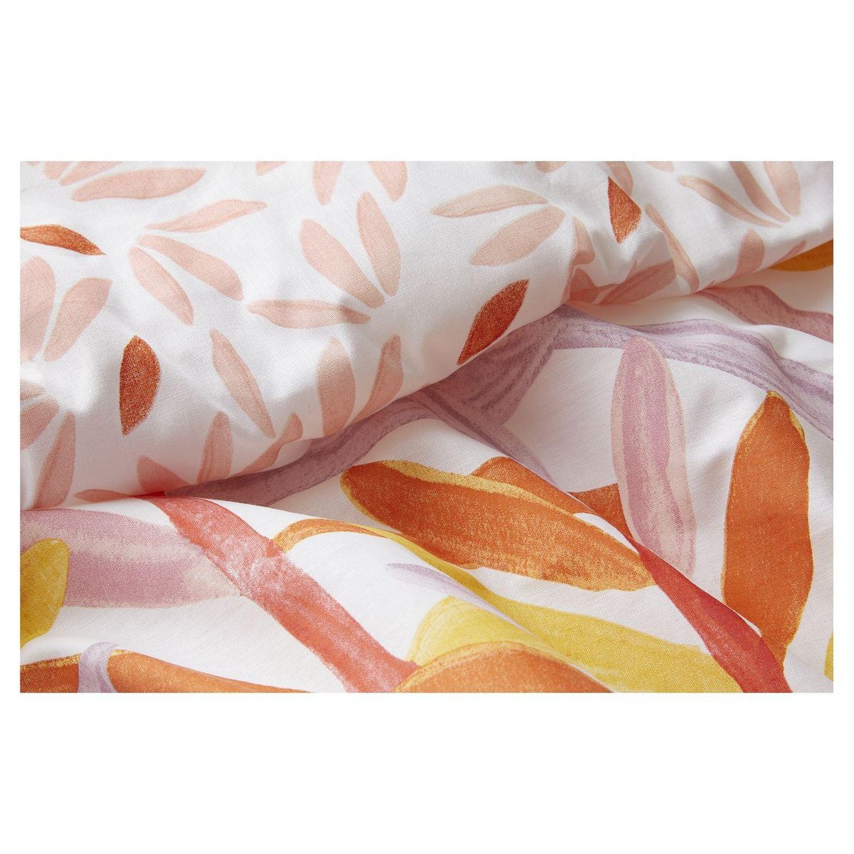 ACTUEL Parure housse de couette en coton biologique motif floral RIO