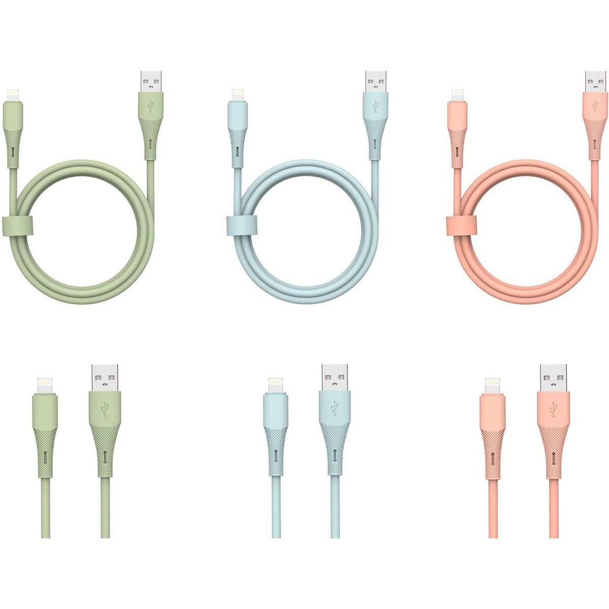 QILIVE Câble de charge USB A / Lightning - Bleu